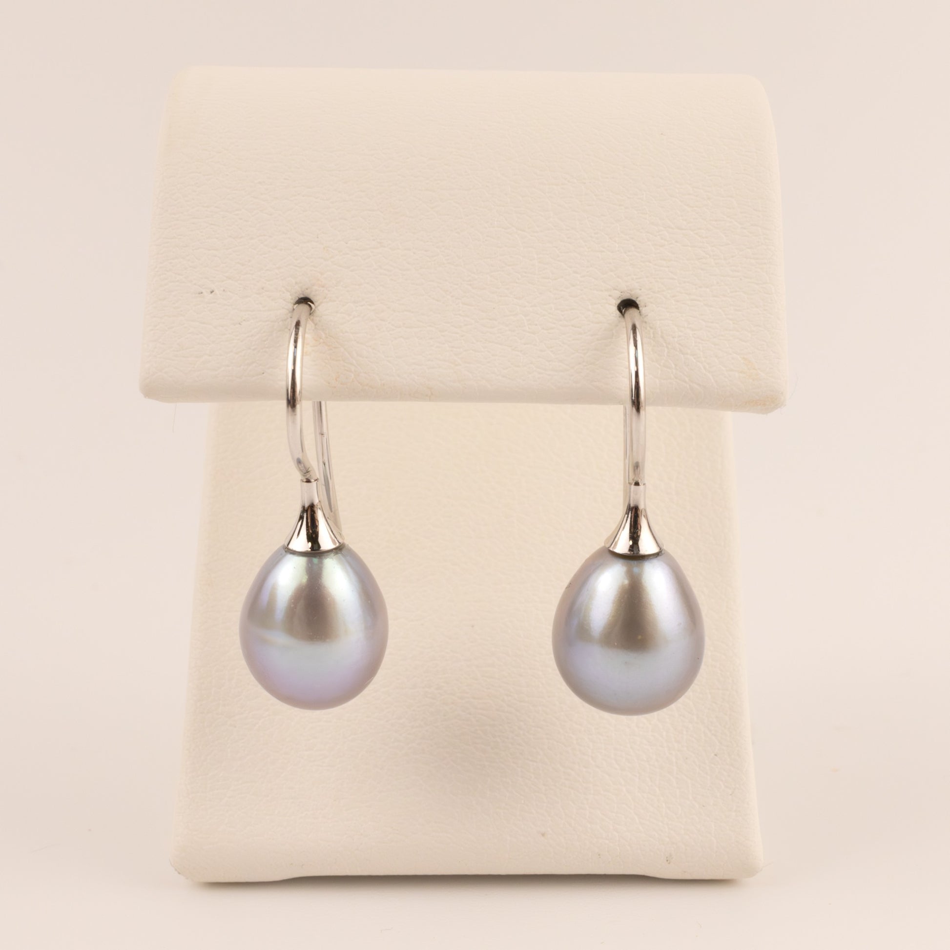 14KWG Silver-Tone Pearl Drop Earrings