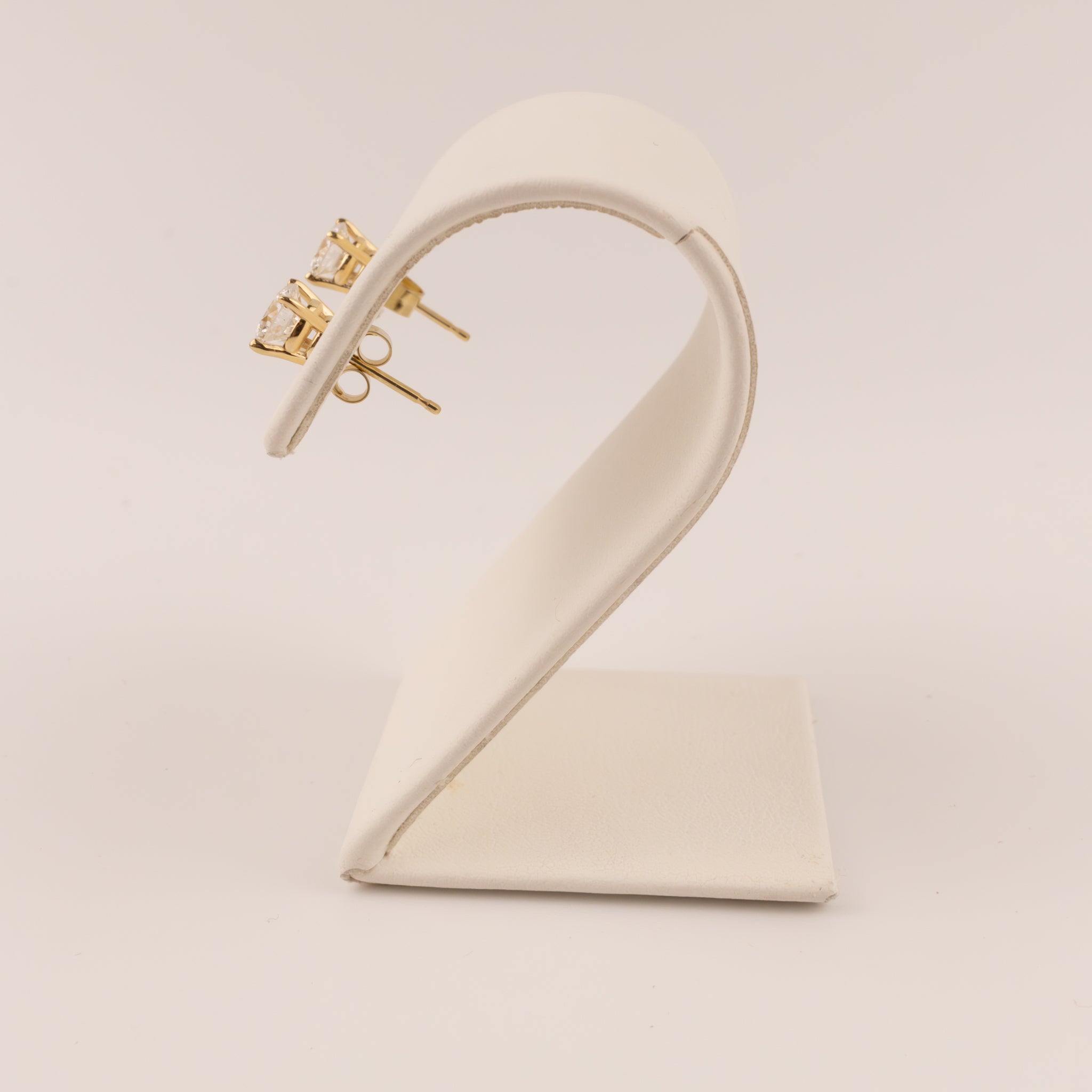 14KYG Lab Grown Diamond 1.00cttw Basket Stud Earrings