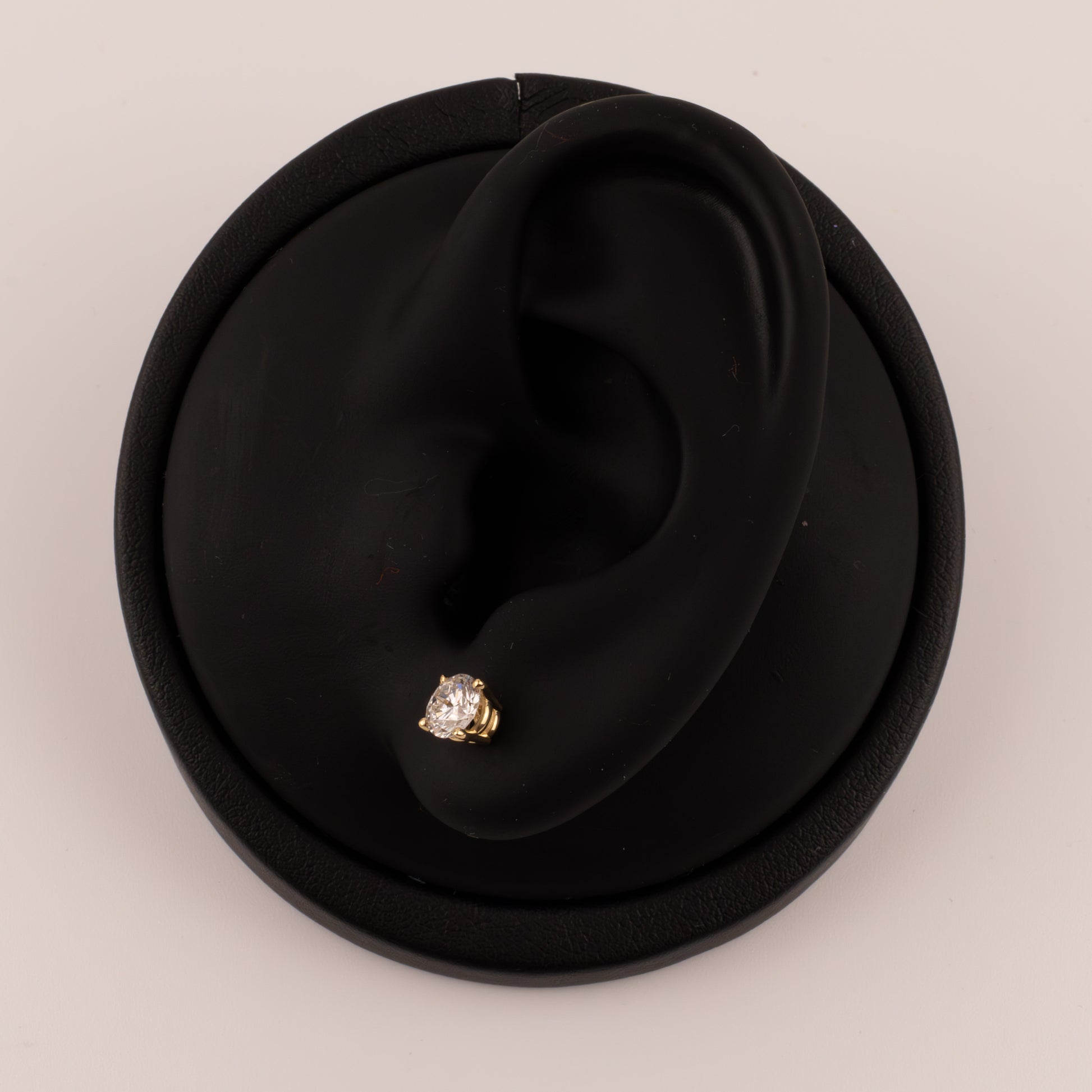 14KYG Lab Grown Diamond 1.00cttw Basket Stud Earrings