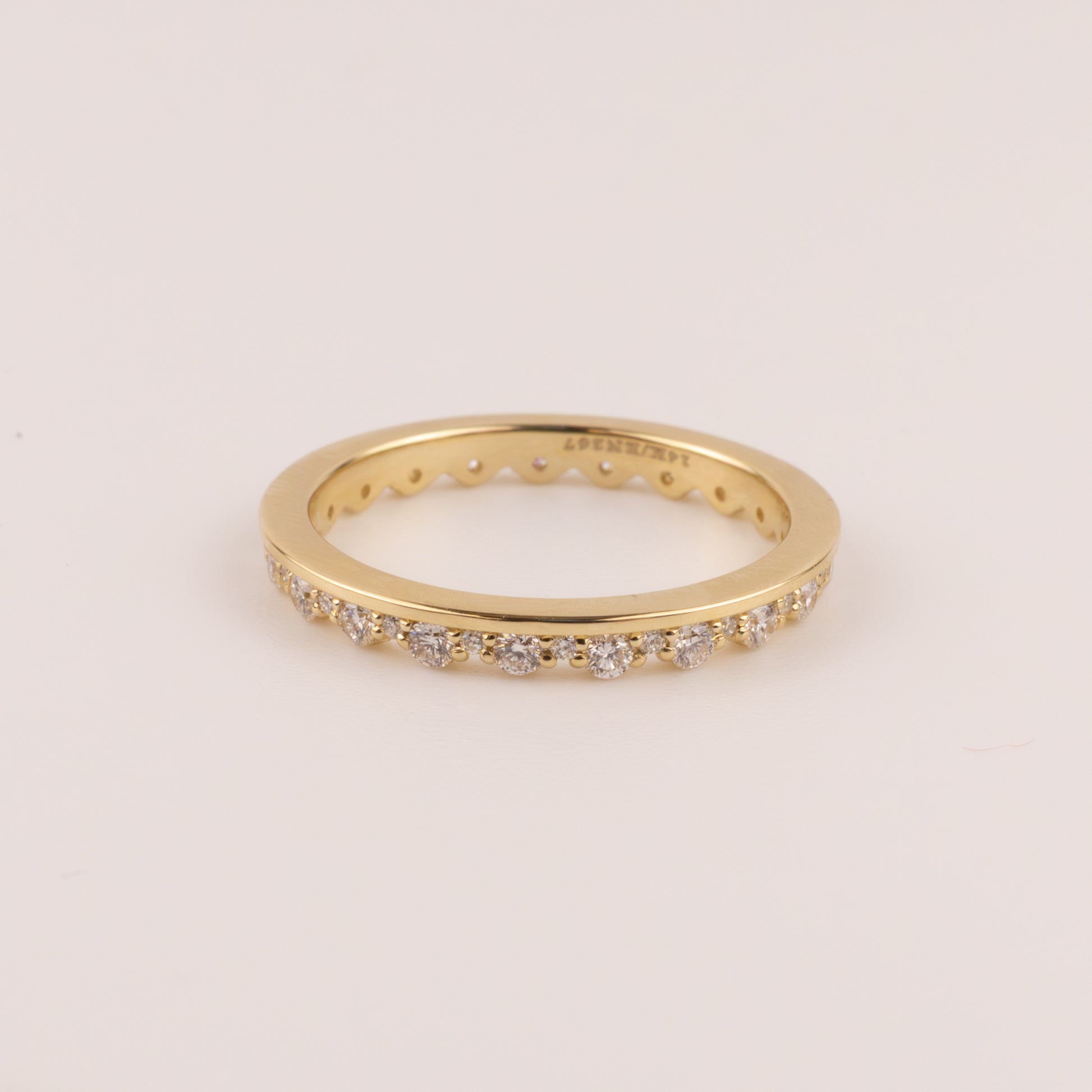 14KYG Stackable Eternity Diamond Band