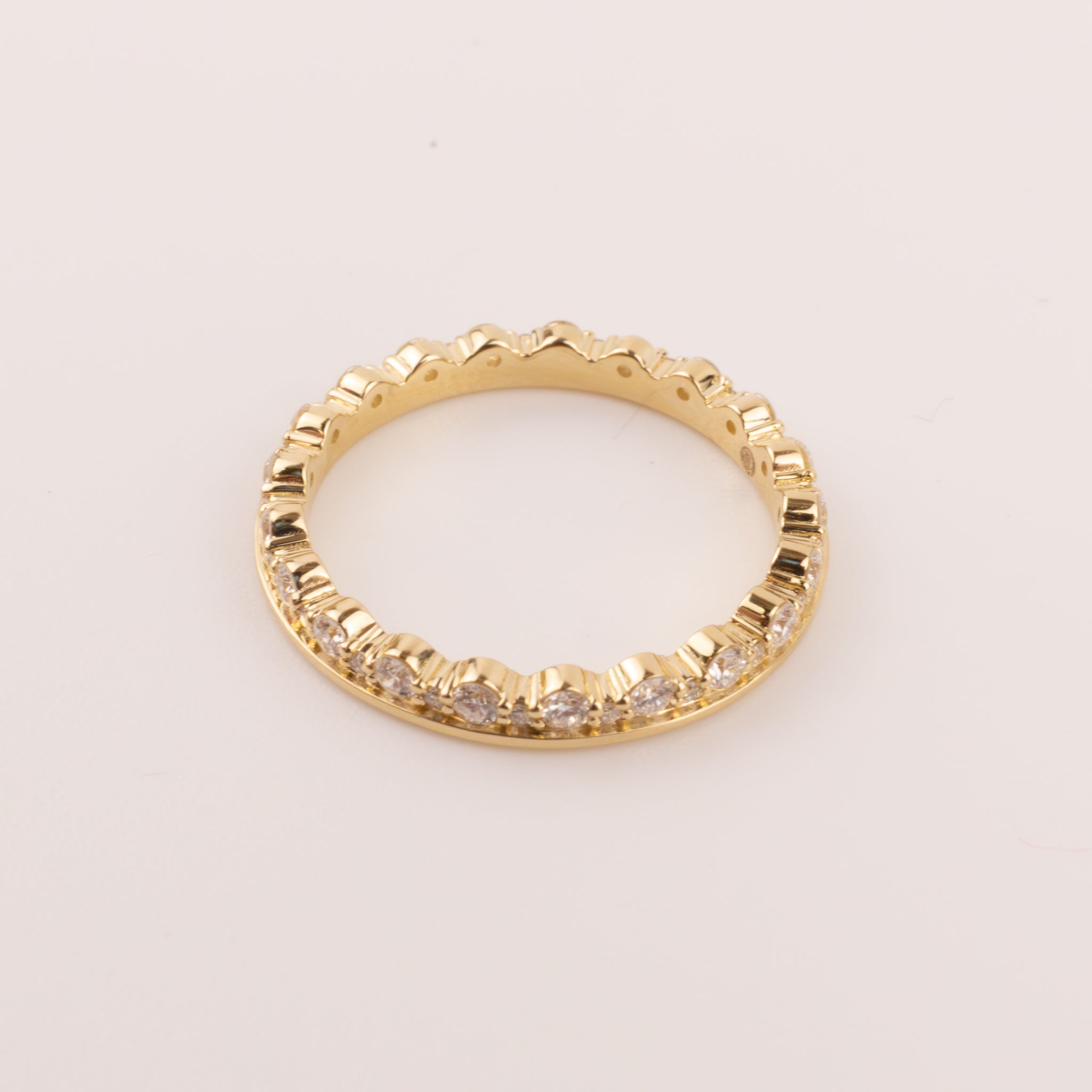 14KYG Stackable Eternity Diamond Band