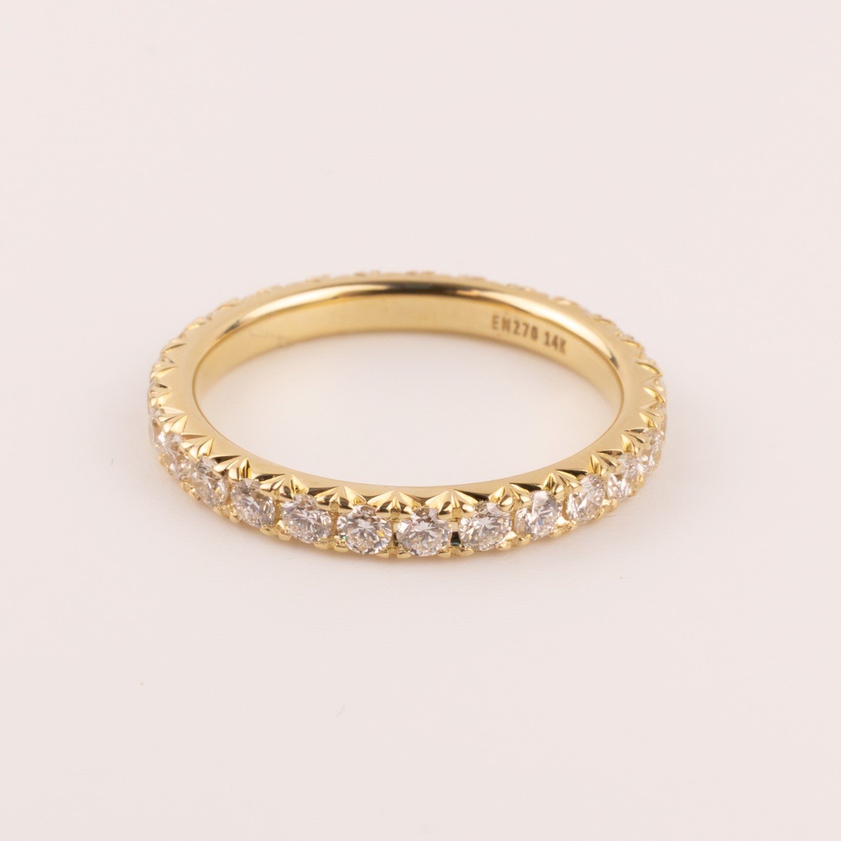 14KYG French Set Eternity Diamond Band