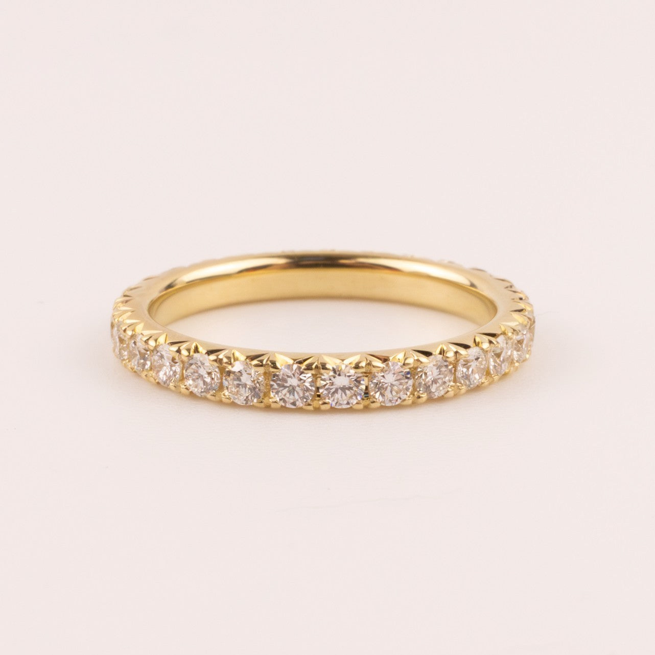 14KYG French Set Eternity Diamond Band