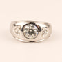 14KWG Diamond 1.35ct Euro Cut Open Culet Mens Ring