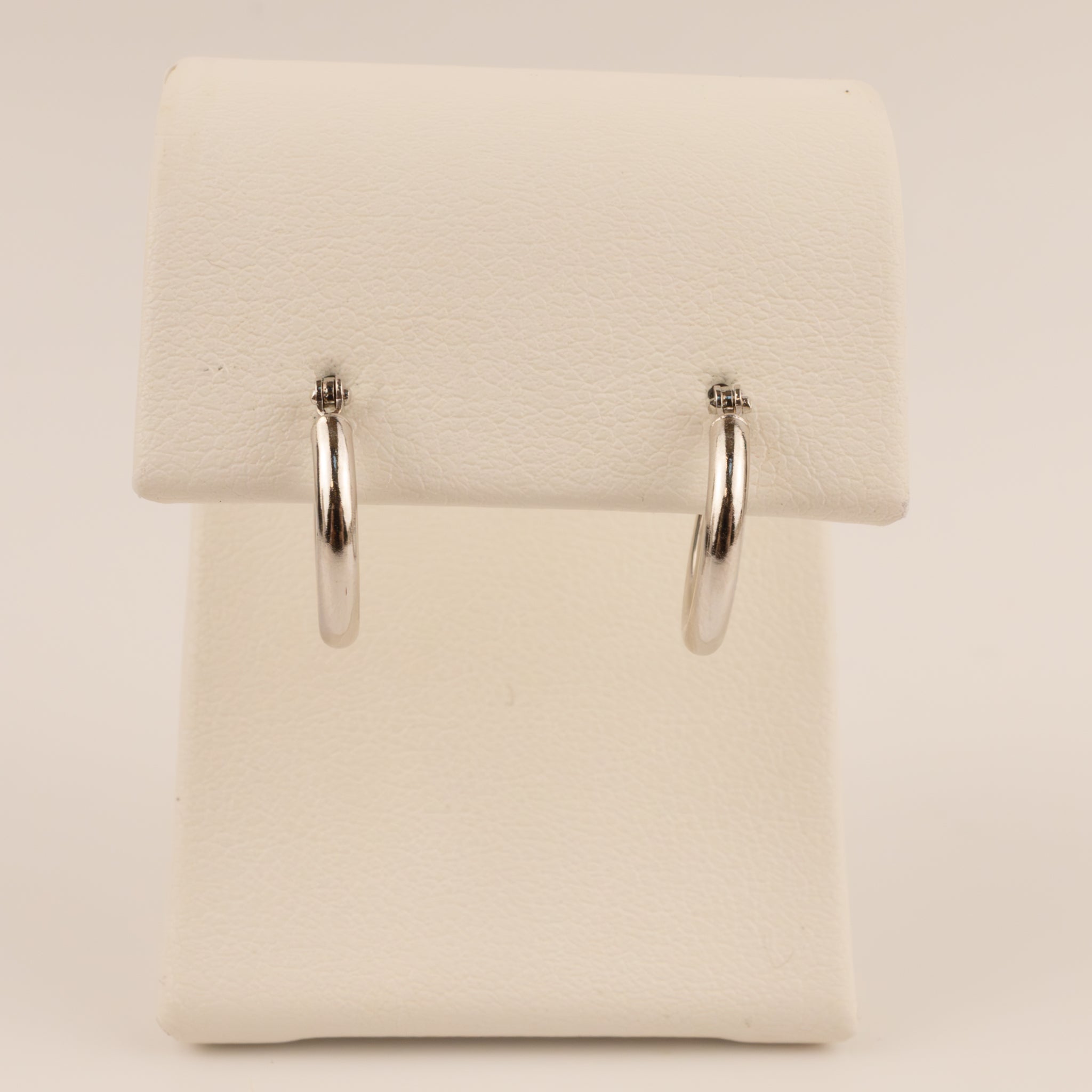 14KWG 2x12mm Tube Huggie Hoop Earrings