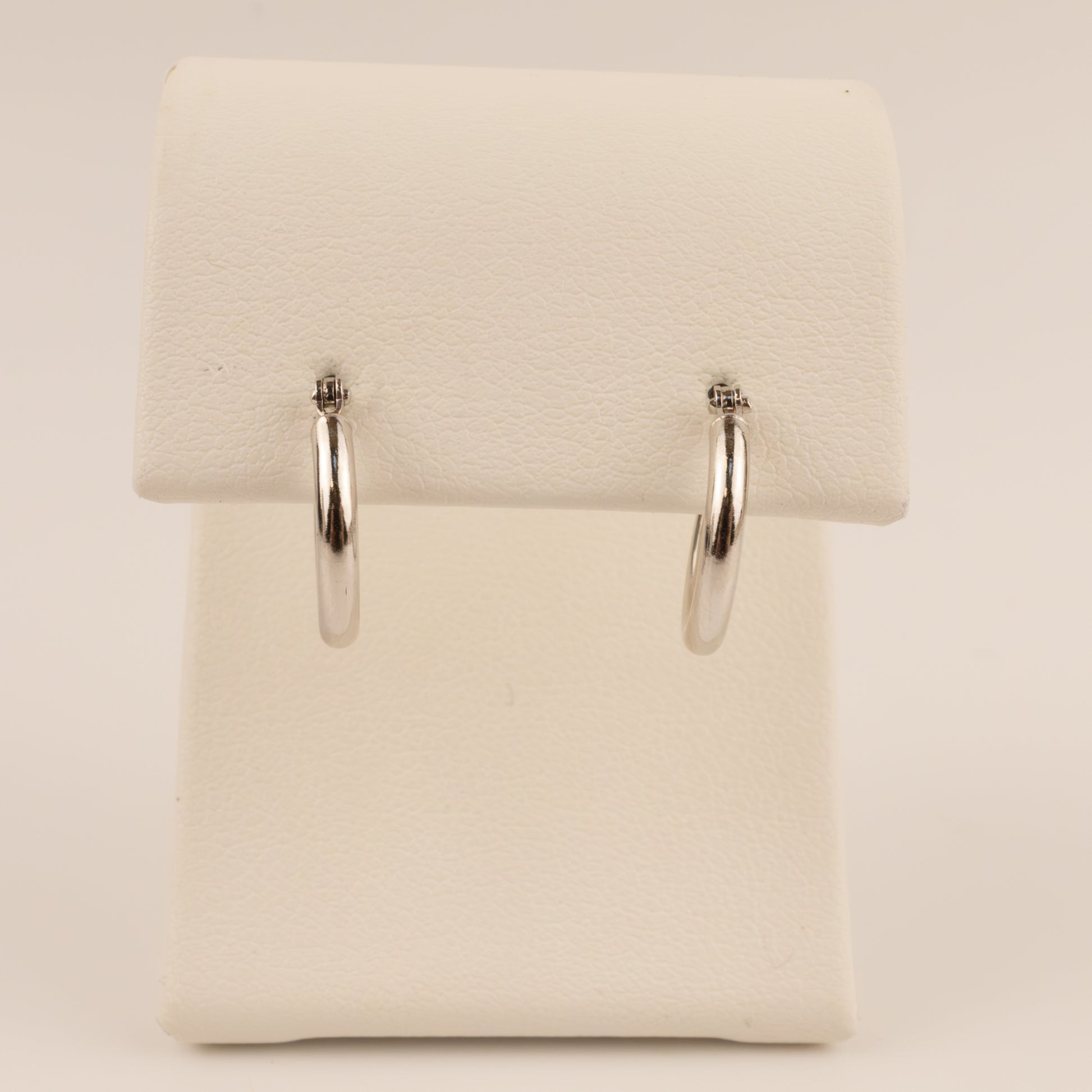 14KWG 2x12mm Tube Huggie Hoop Earrings