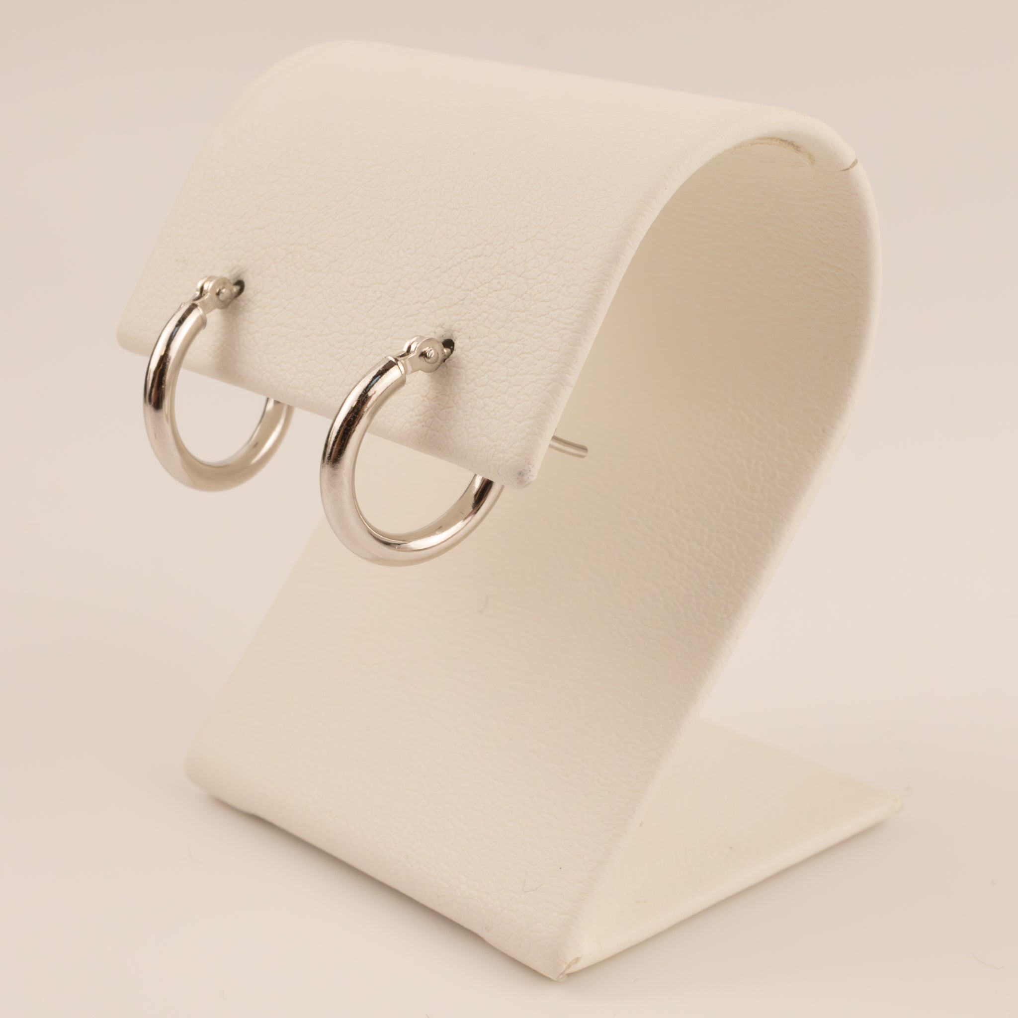 14KWG 2x12mm Tube Huggie Hoop Earrings