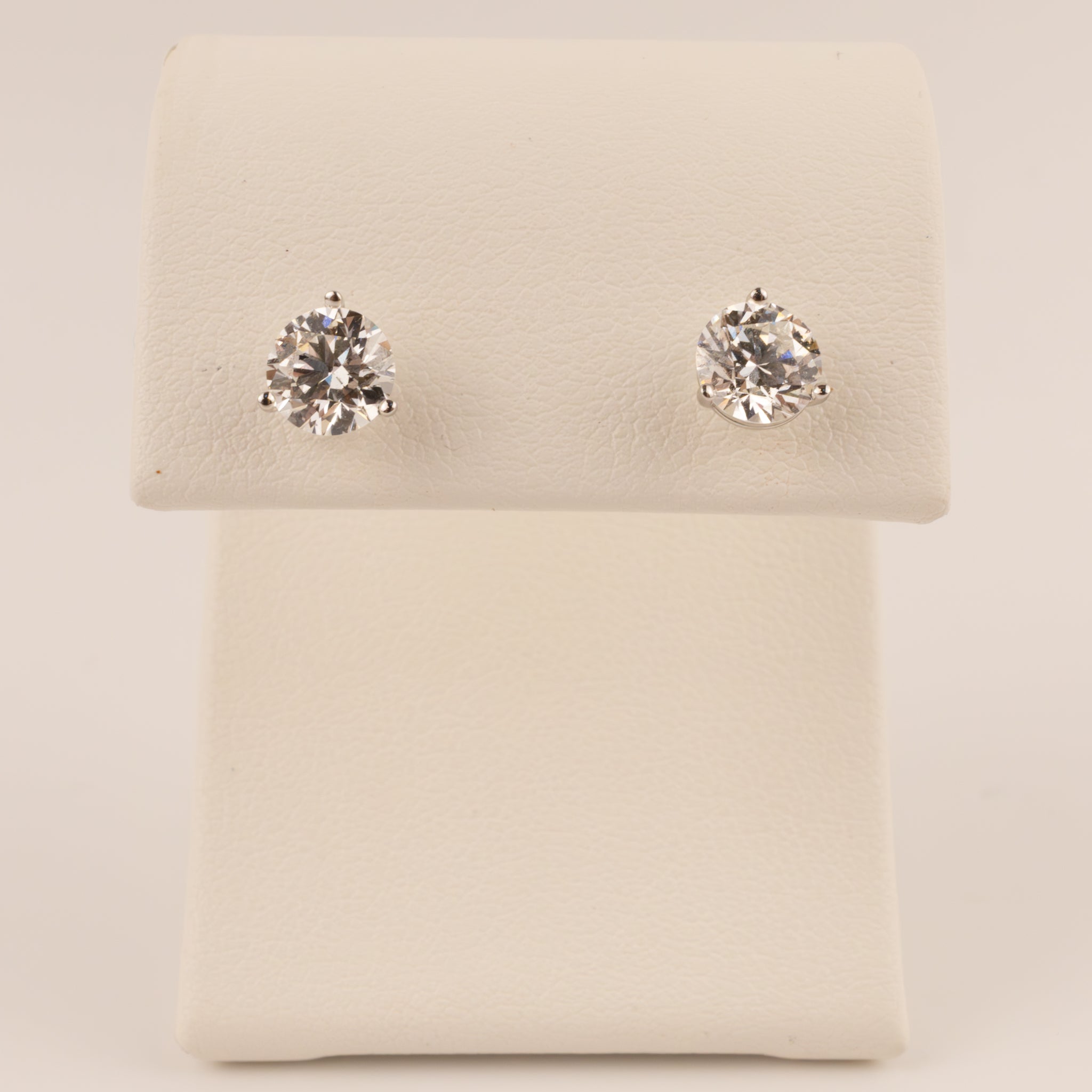 14KWG Lab Grown Diamond 1.50cttw Martini Set Stud Earrings