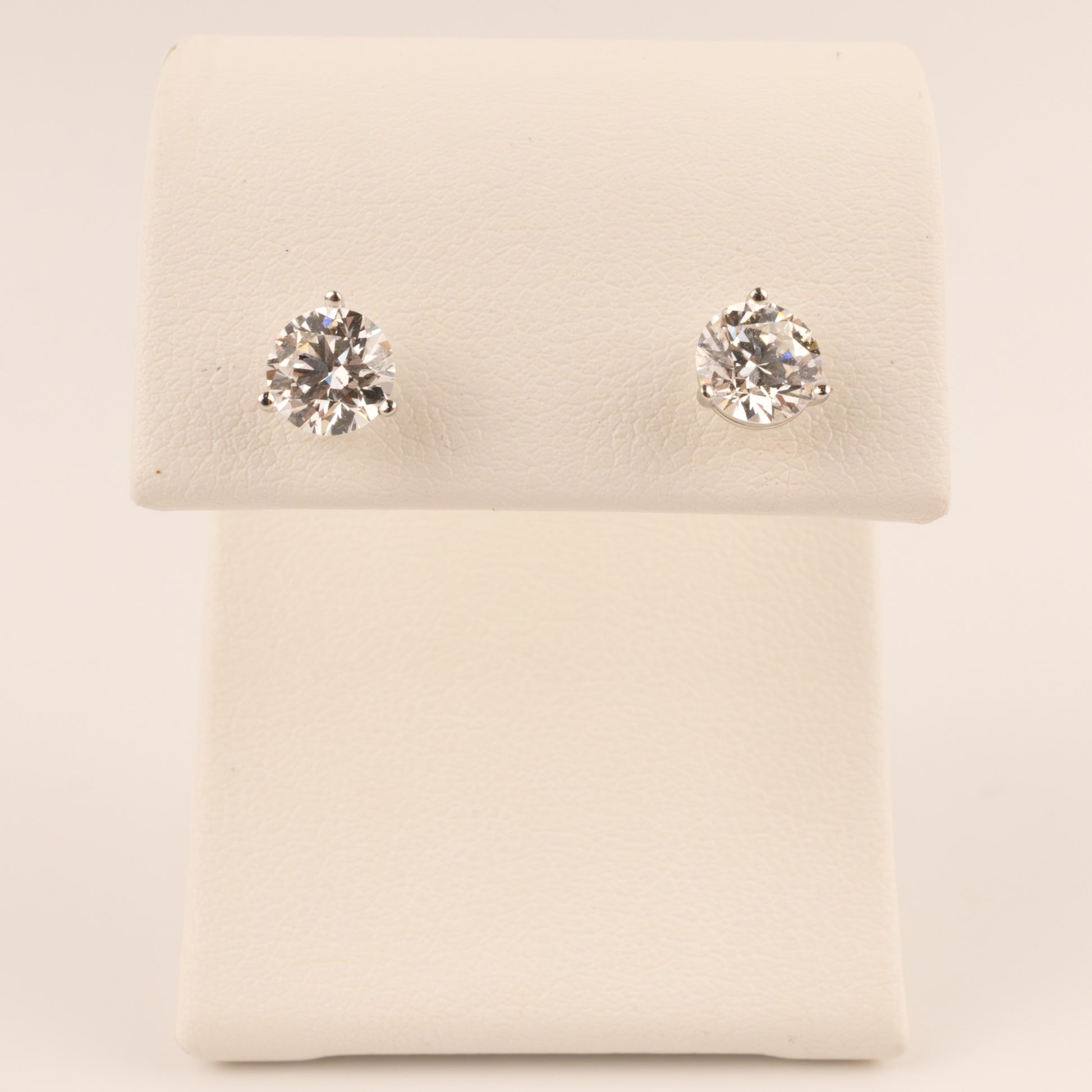 14KWG Lab Grown Diamond 1.50cttw Martini Set Stud Earrings