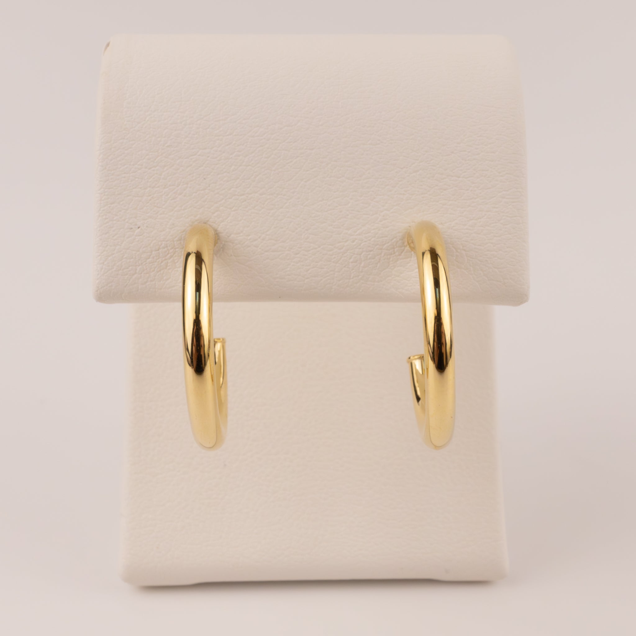 14KYG 2.5x20mm Open Tube Hoop Earrings