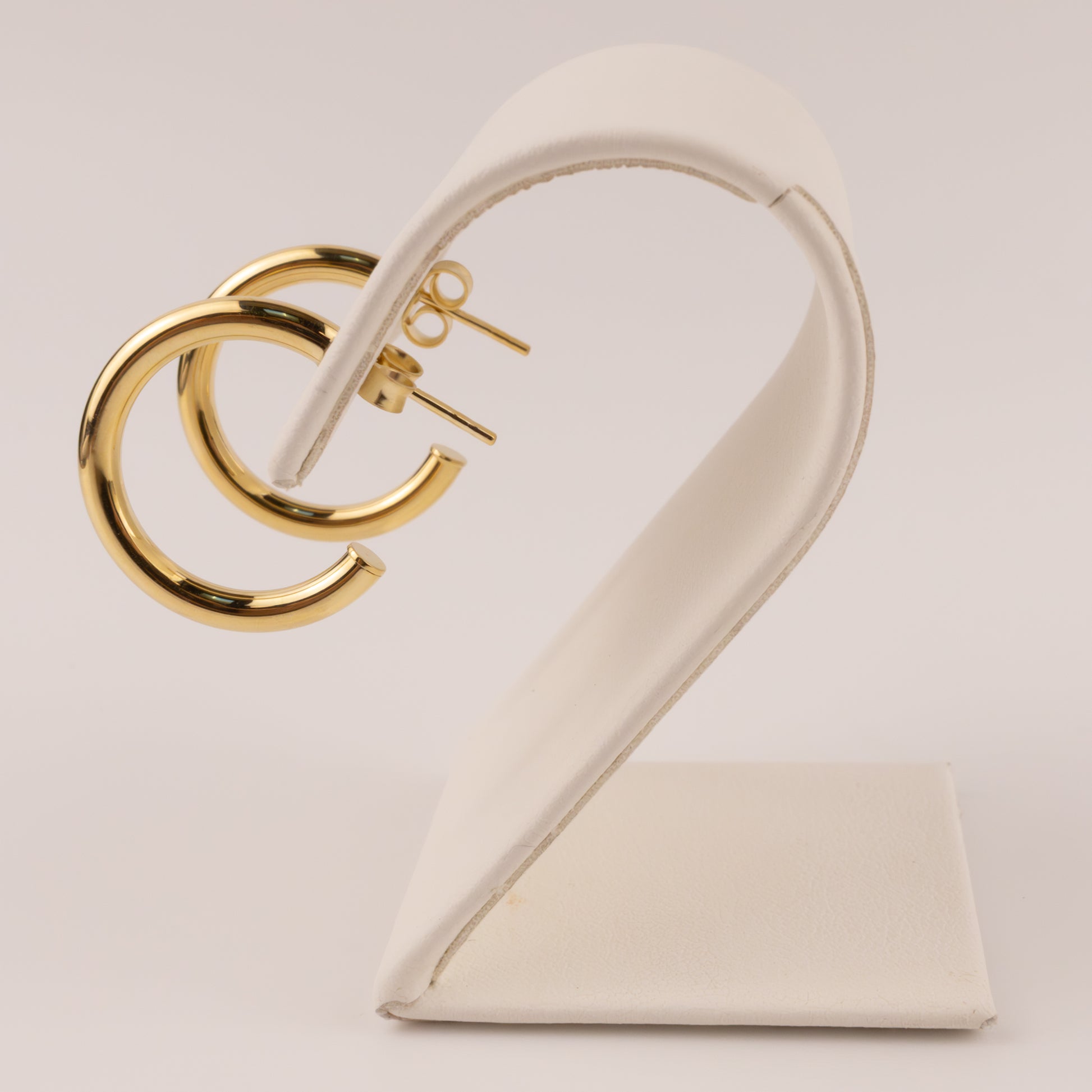 14KYG 2.5x20mm Open Tube Hoop Earrings