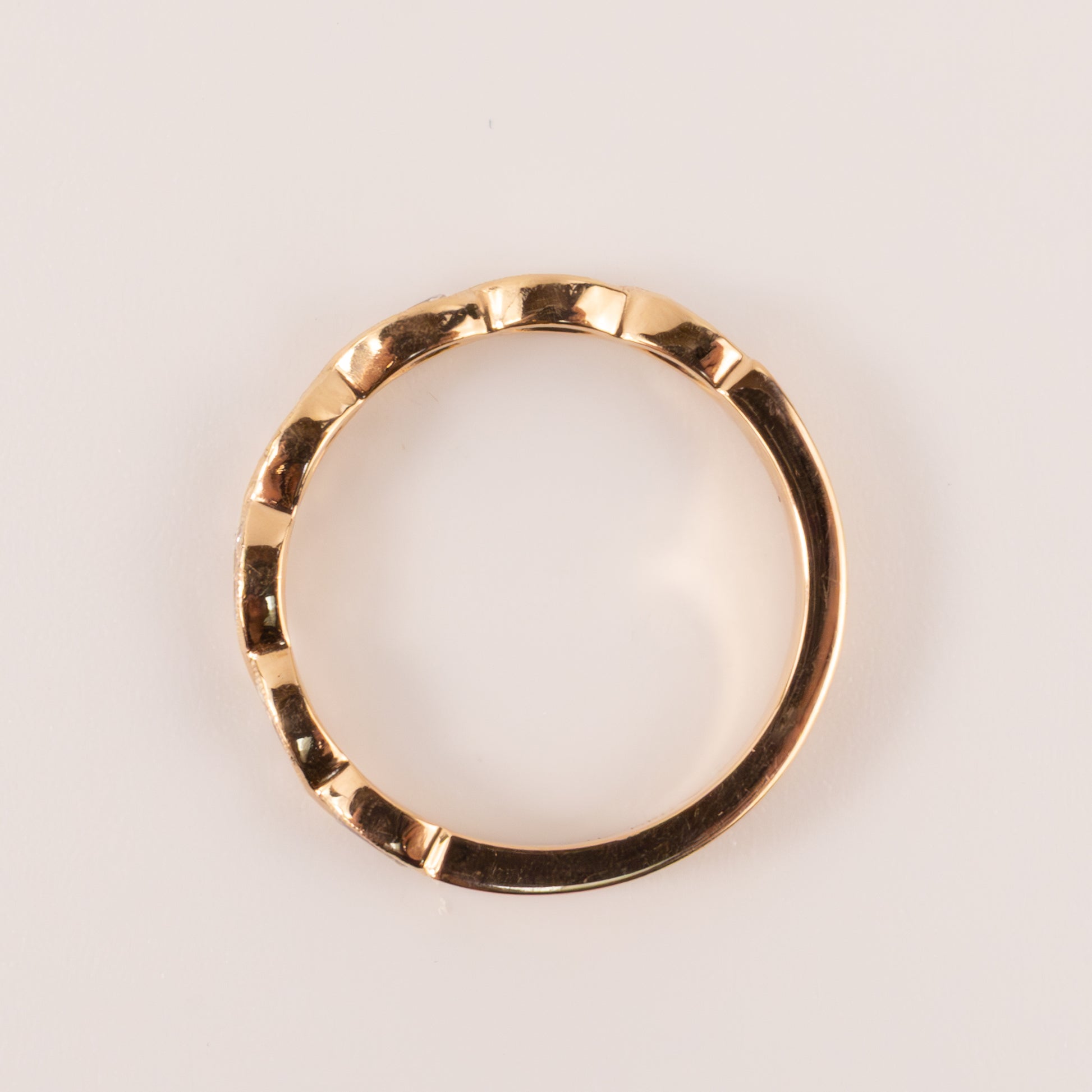 14KRG Marquise Twist Diamond Band