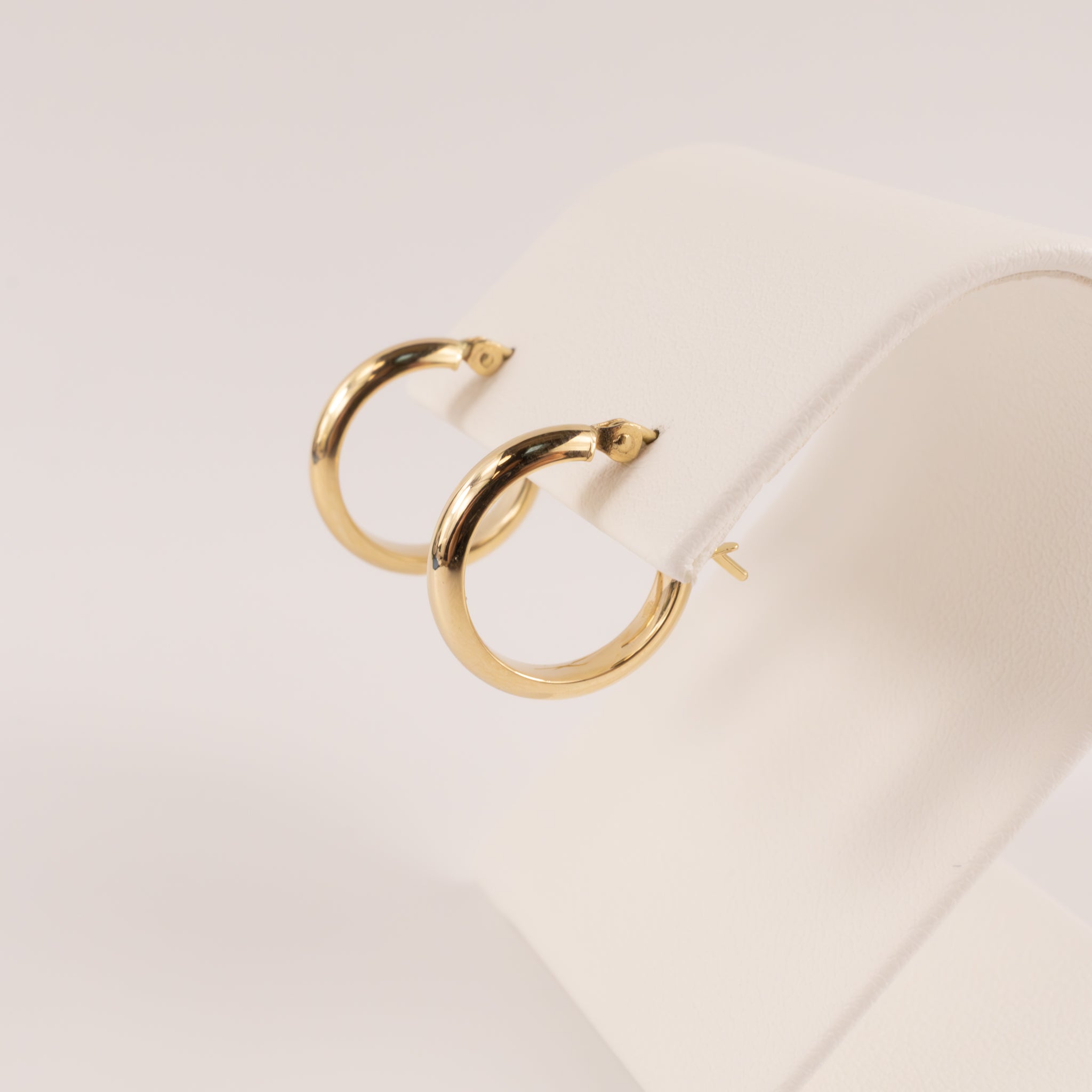 14KYG Round Tube 2.75x12mm Hoop Earrings