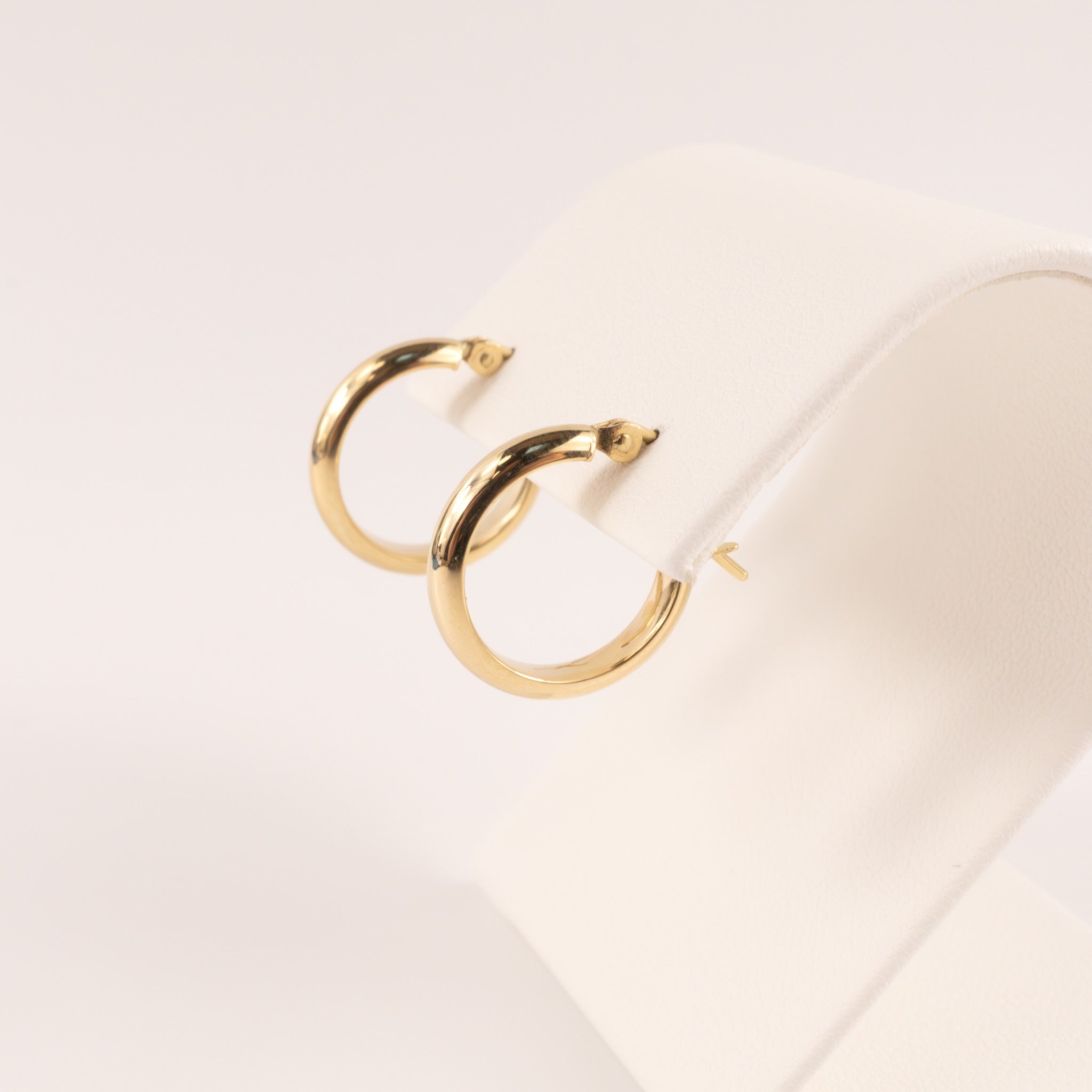 14KYG Round Tube 2.75x12mm Hoop Earrings