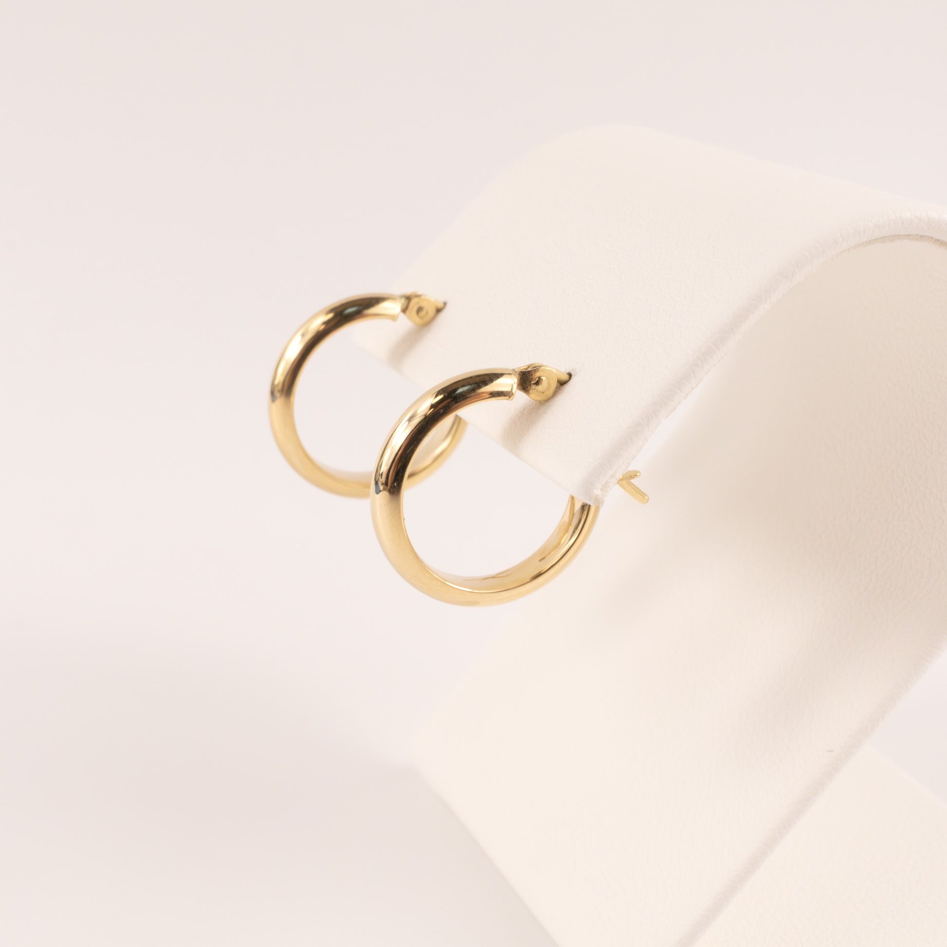 14KYG Round Tube 2.75x12mm Hoop Earrings