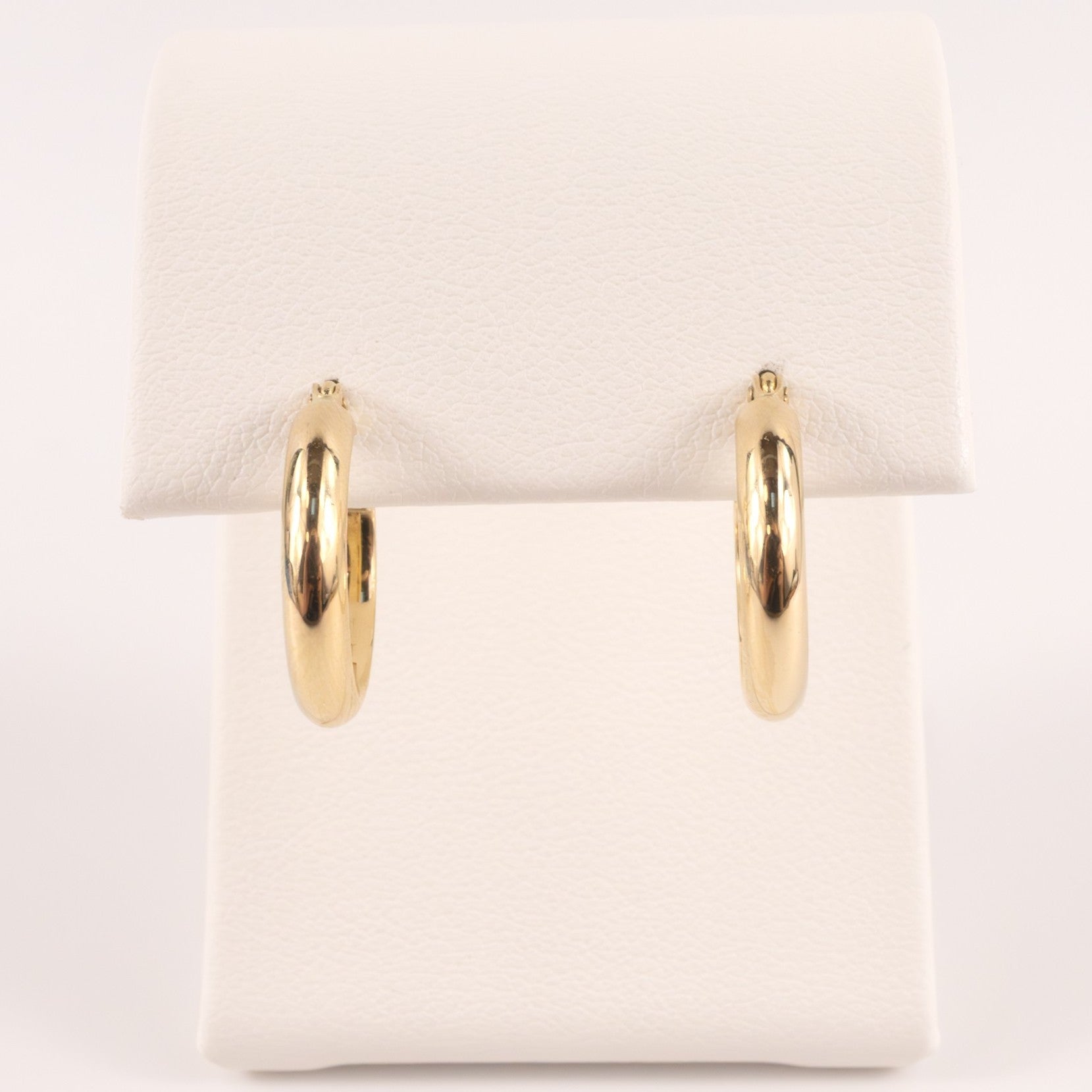 14KYG Round Tube 2.75x12mm Hoop Earrings