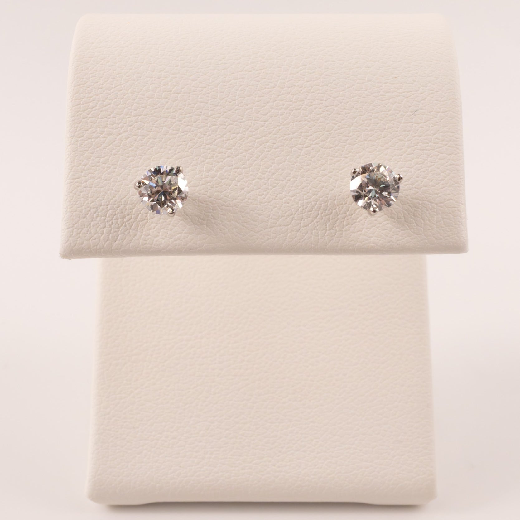 14KWG Lab Grown Diamond 0.75cttw Martini Set Stud Earrings