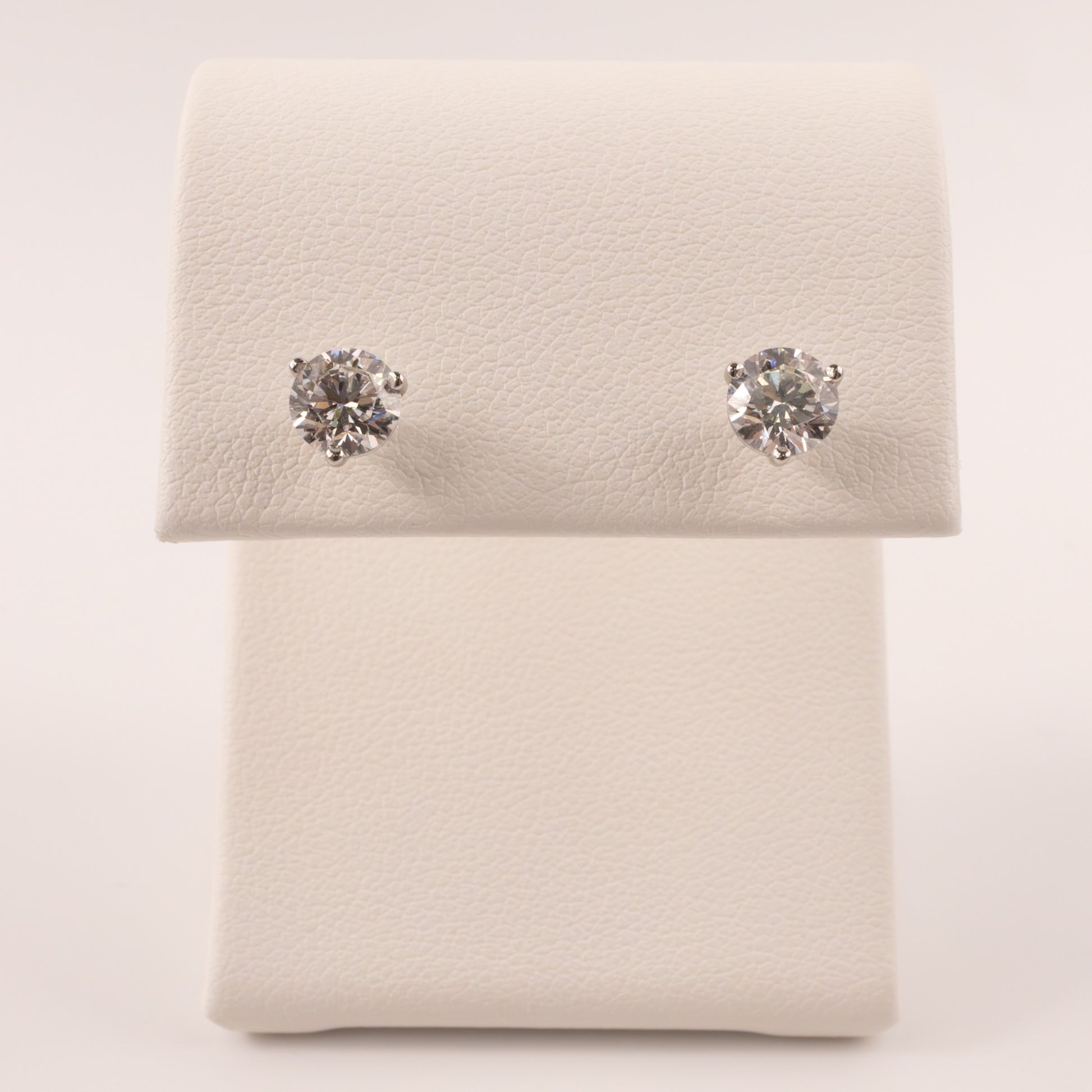 14KWG Lab Grown Diamond 1.00cttw Martini Set Stud Earrings