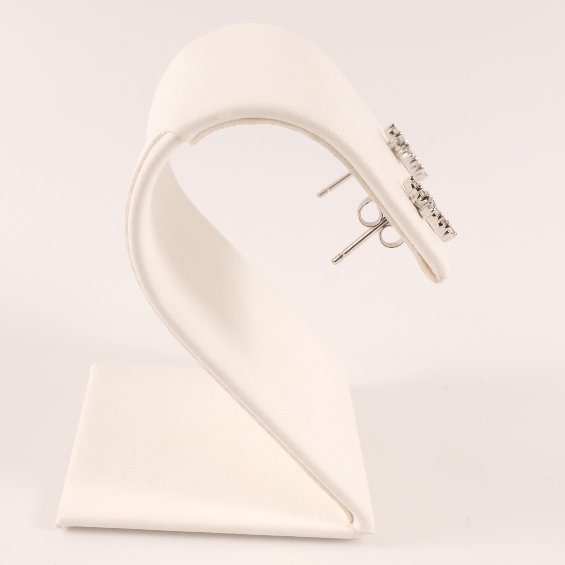 14KWG Diamond Cross Stud Earrings