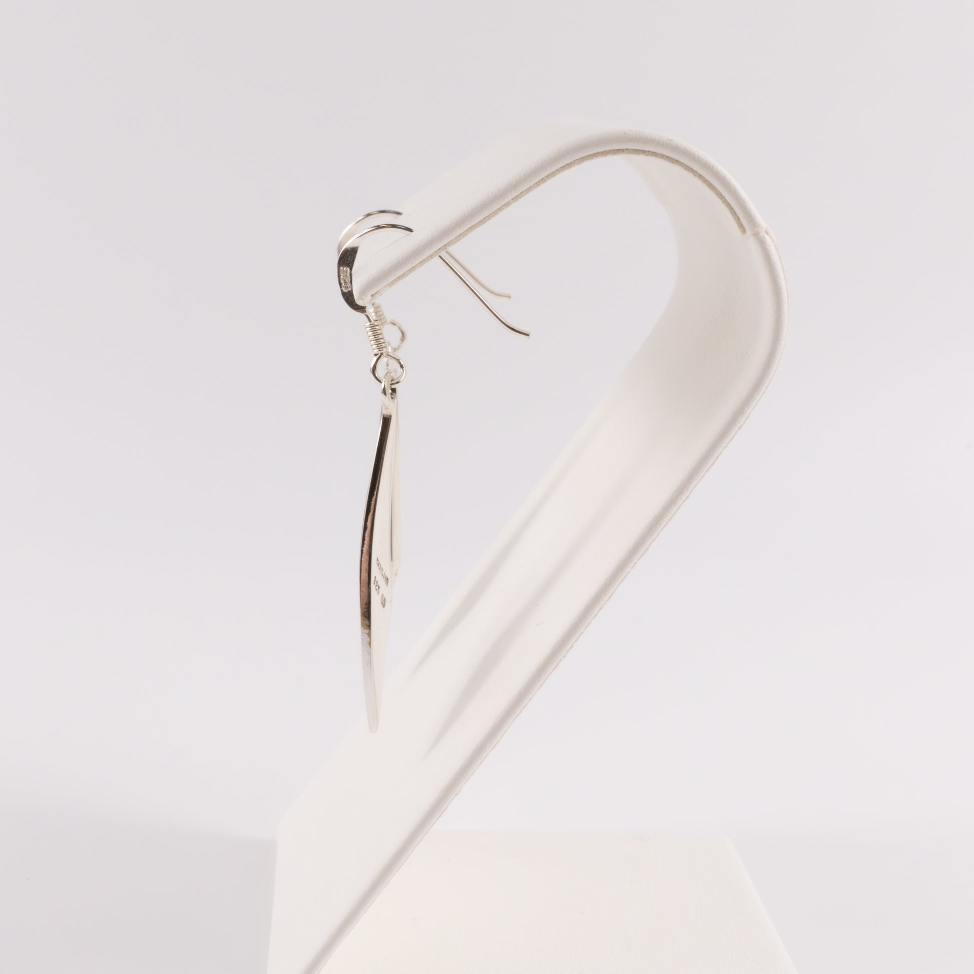 Sterling SIlver Onyx and Mother of Pearl Dangle Earrings