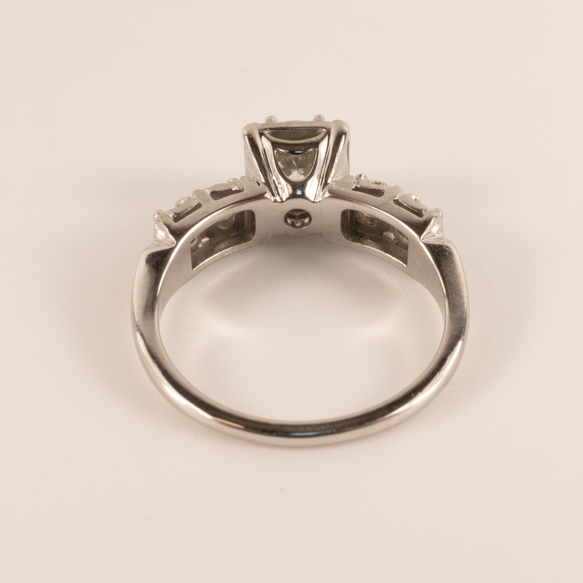 18KWG Vintage Diamond 0.59ct Accented Engagement Ring