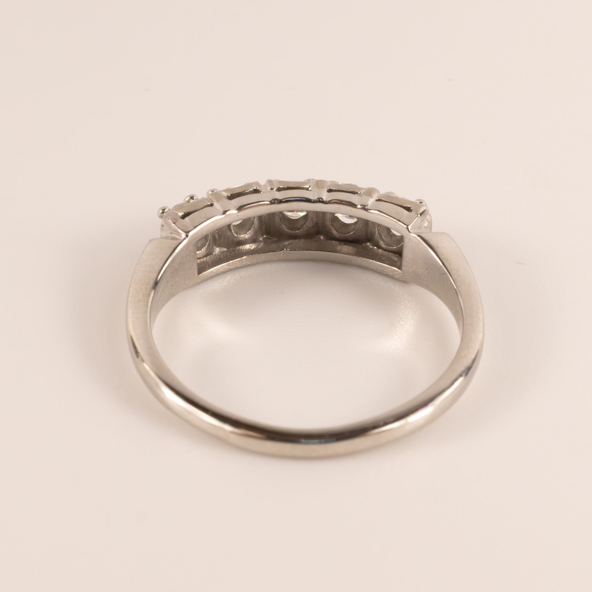 18KWG Vintage Jabel 5-Stone Diamond Band