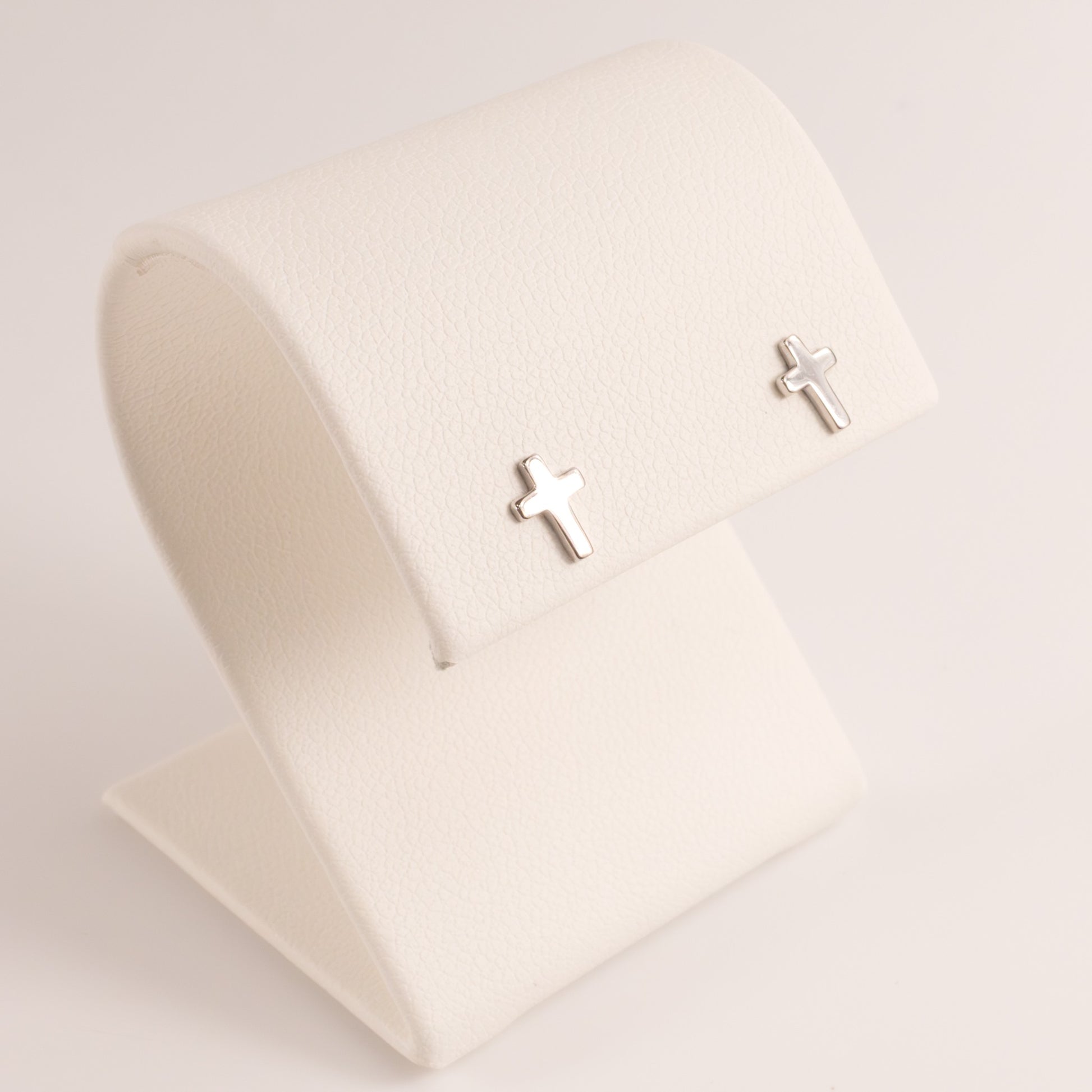 Sterling Silver Cross Stud Earrings