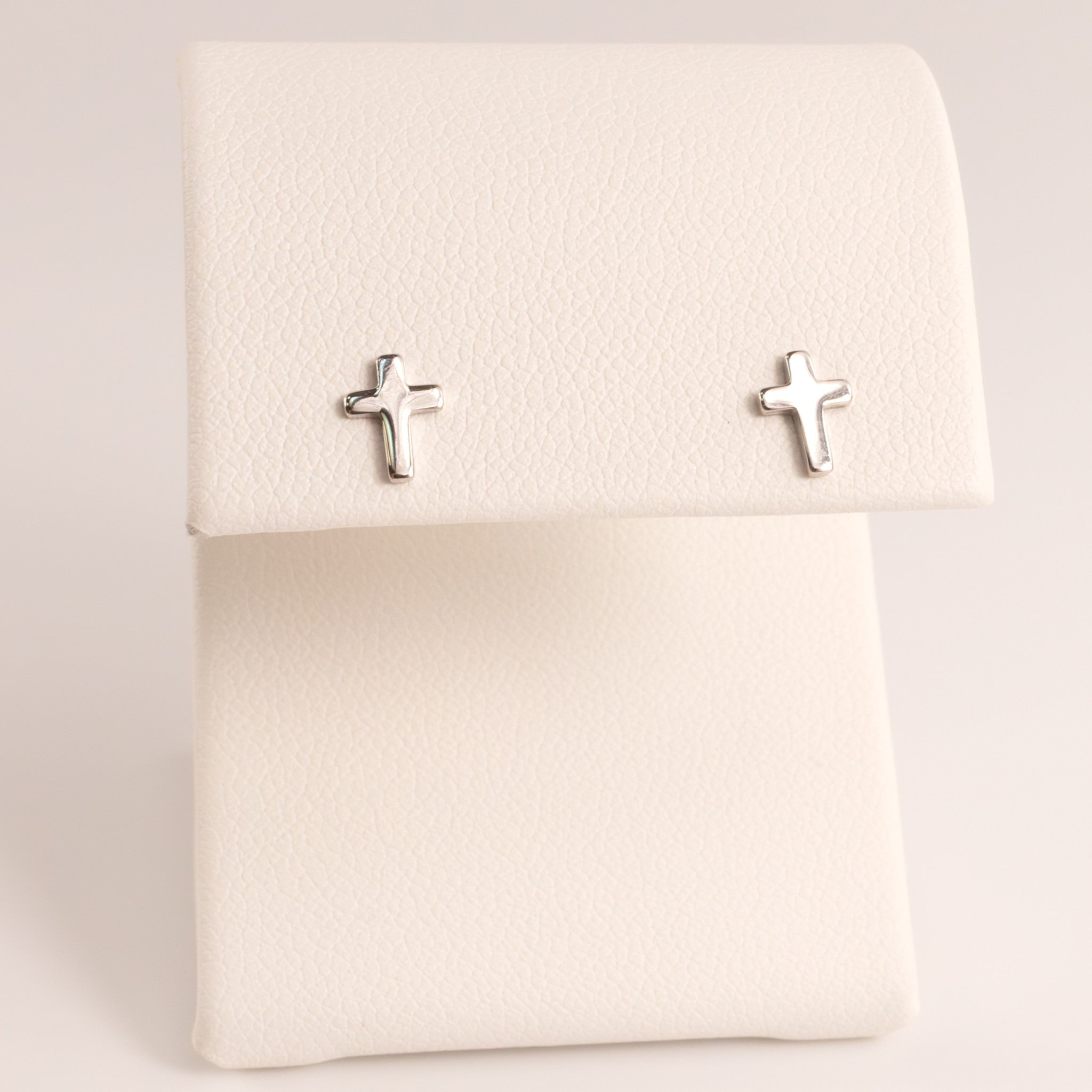 Sterling Silver Cross Stud Earrings