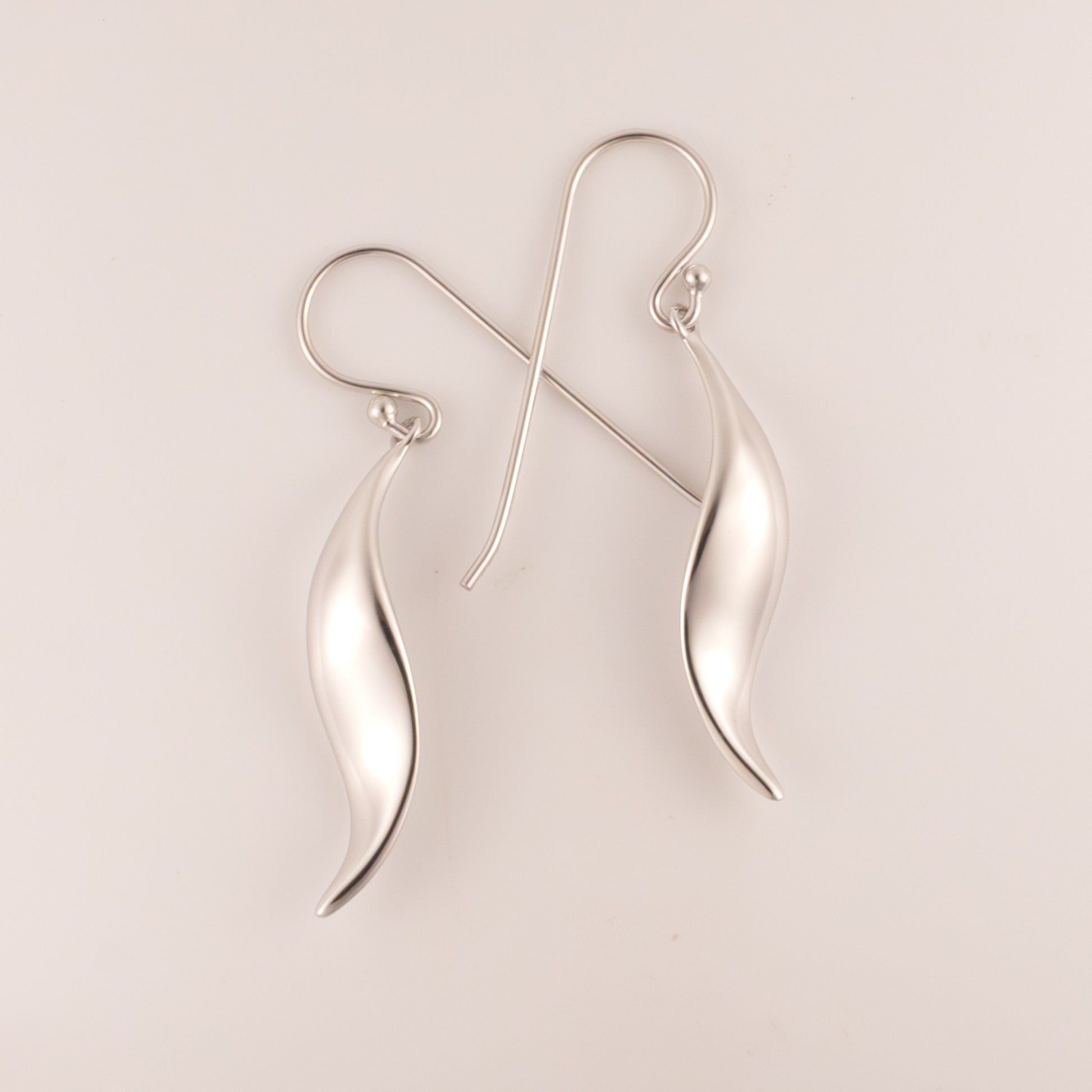Sterling Silver Wavy Dangle Earrings