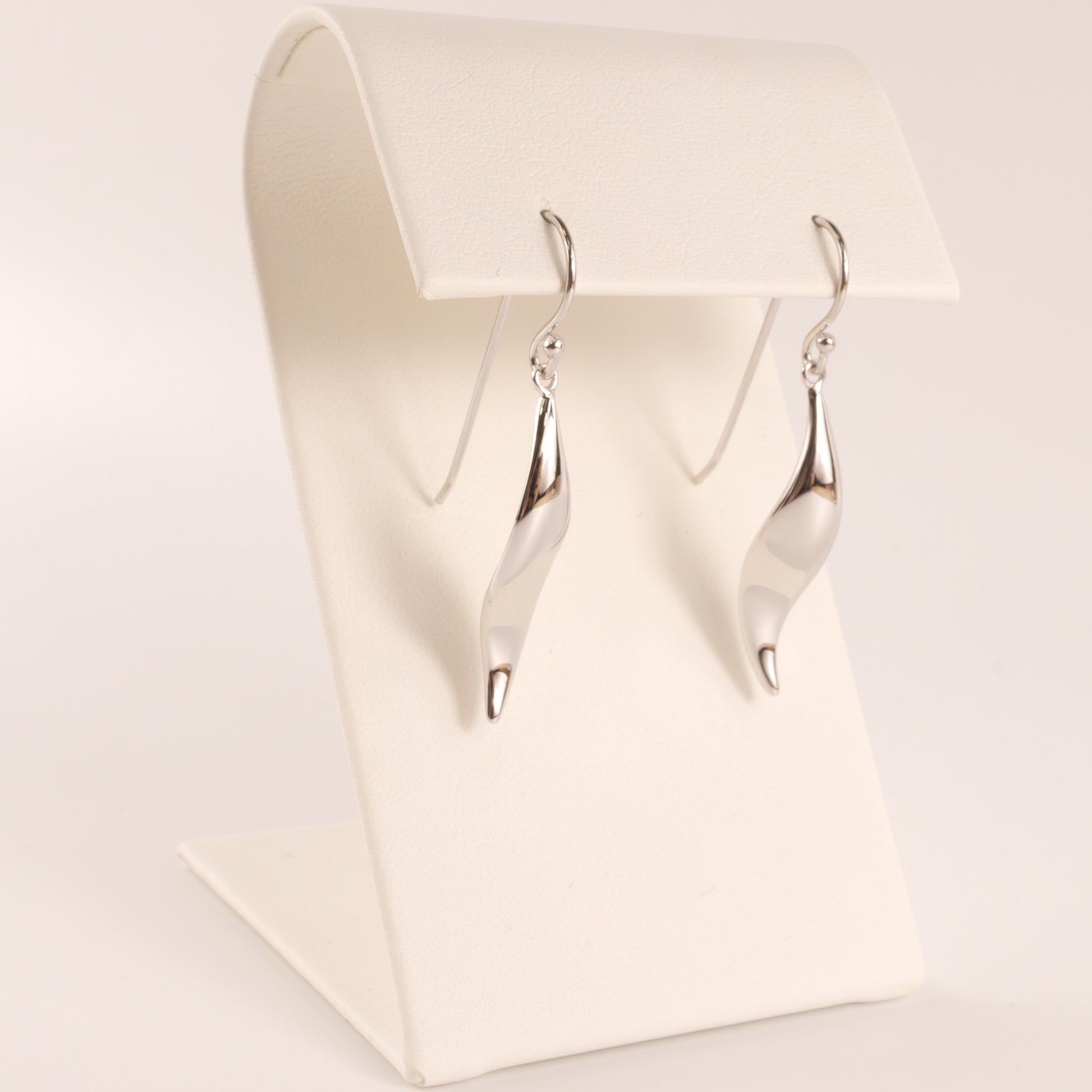 Sterling Silver Wavy Dangle Earrings