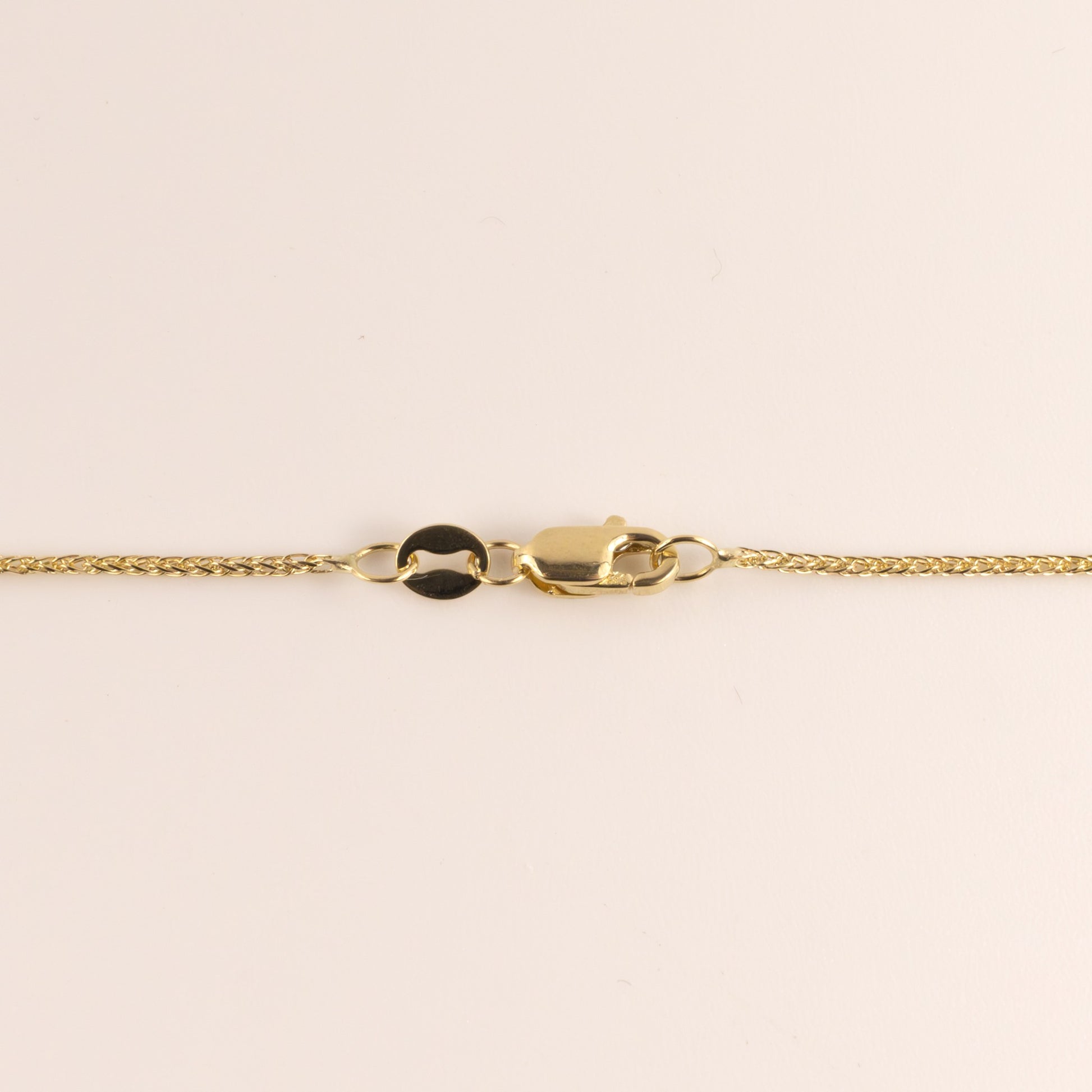 14KYG Diamond Cut Spiga Chain 0.9mm 18"