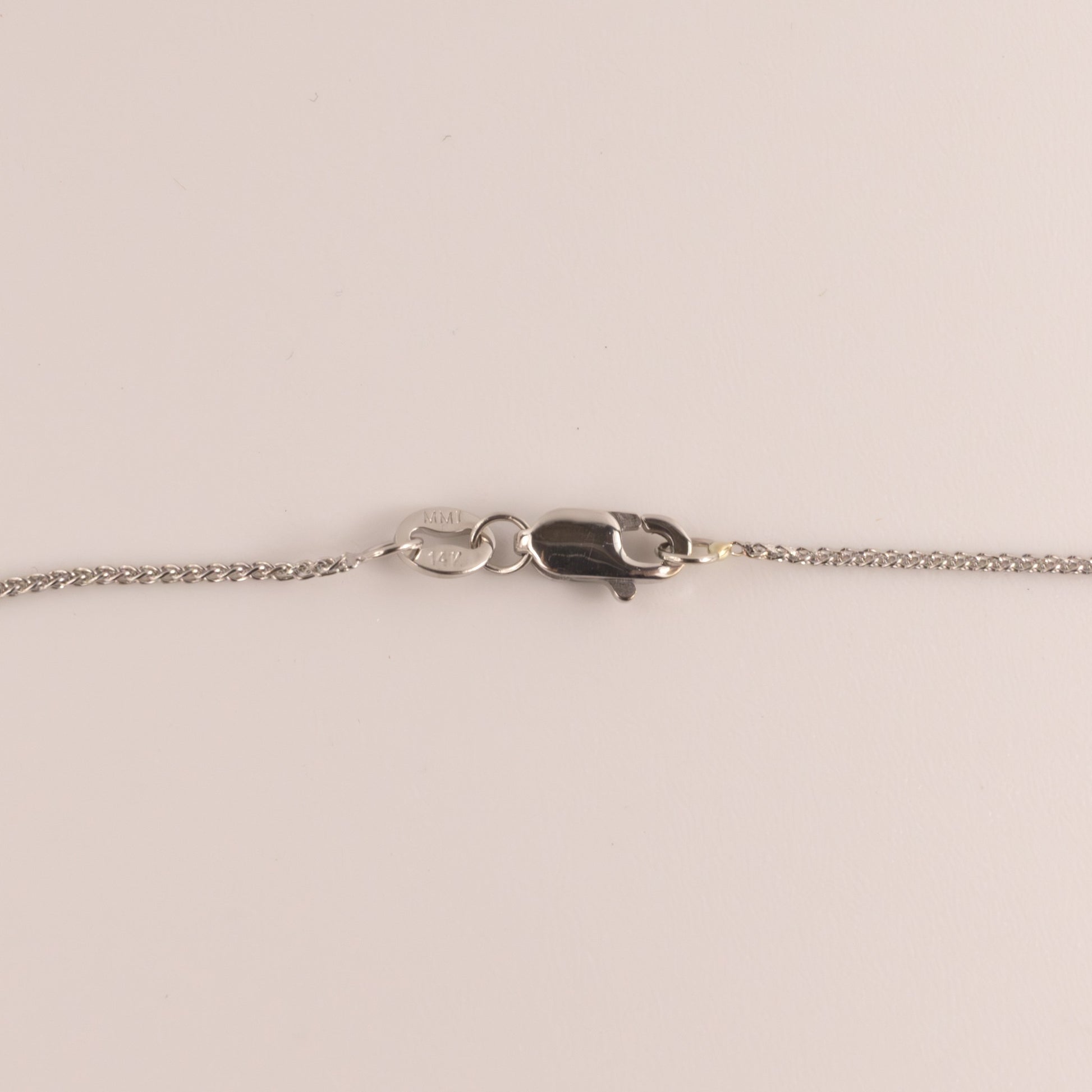 14KWG Diamond Cut Spiga Chain 0.9mm 18"