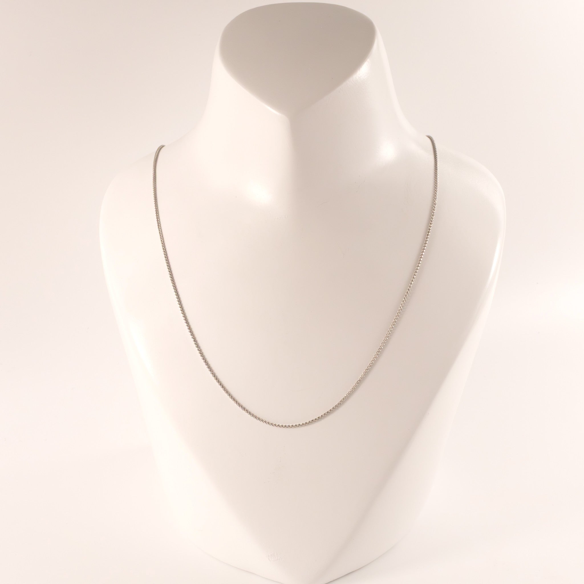 14KWG Diamond Cut Spiga Chain 0.9mm 20"