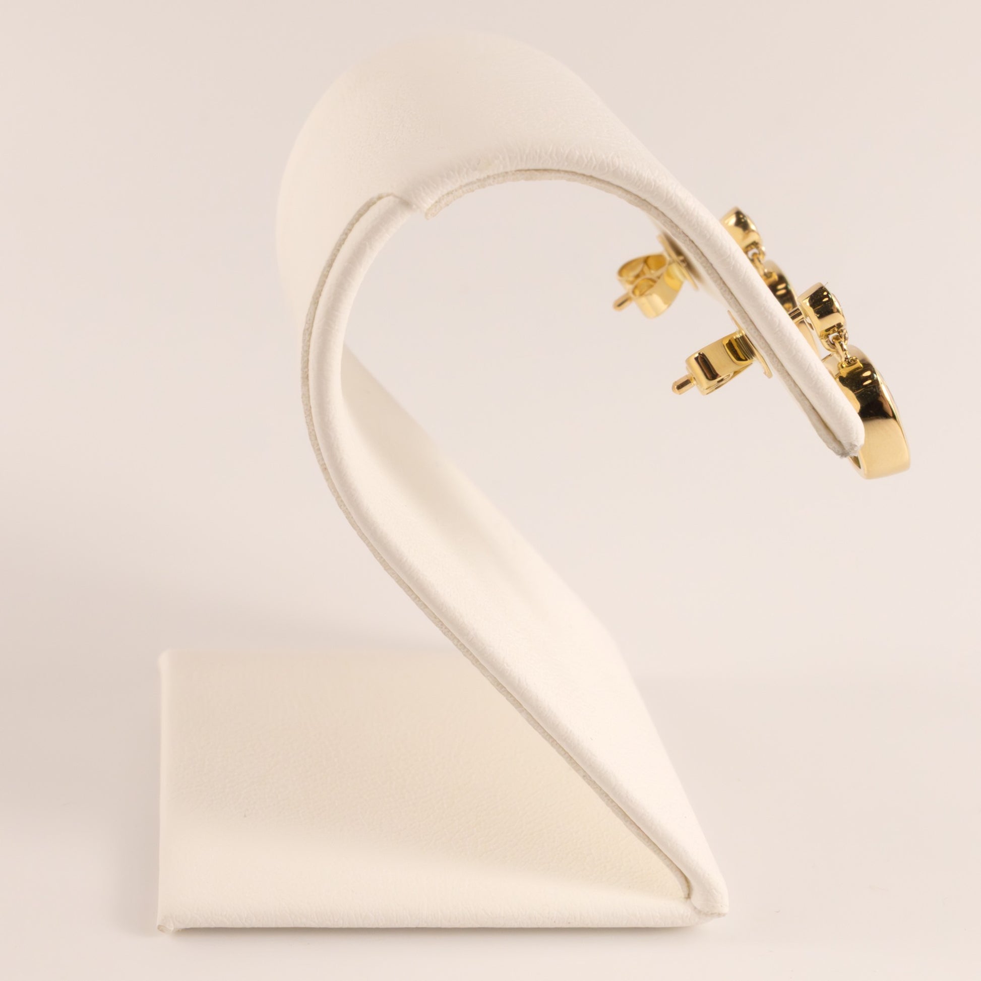 14KYG Aquamarine and Diamond Bezel Set Drop Earrings