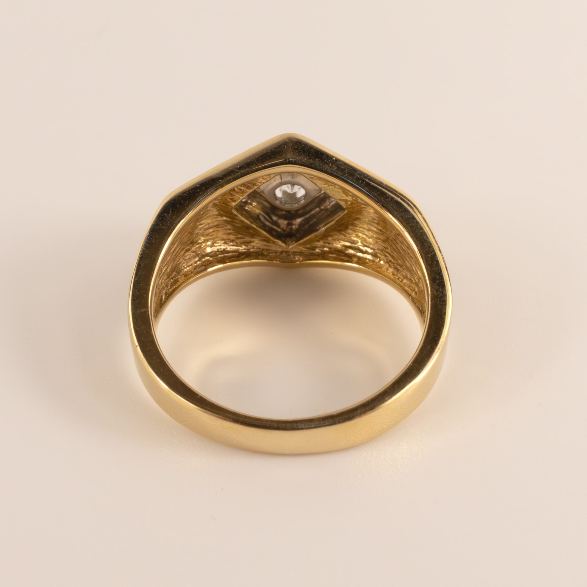 14KTT Diamond 0.17ct Illusion Set Mens Ring