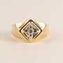14KTT Diamond 0.17ct Illusion Set Mens Ring