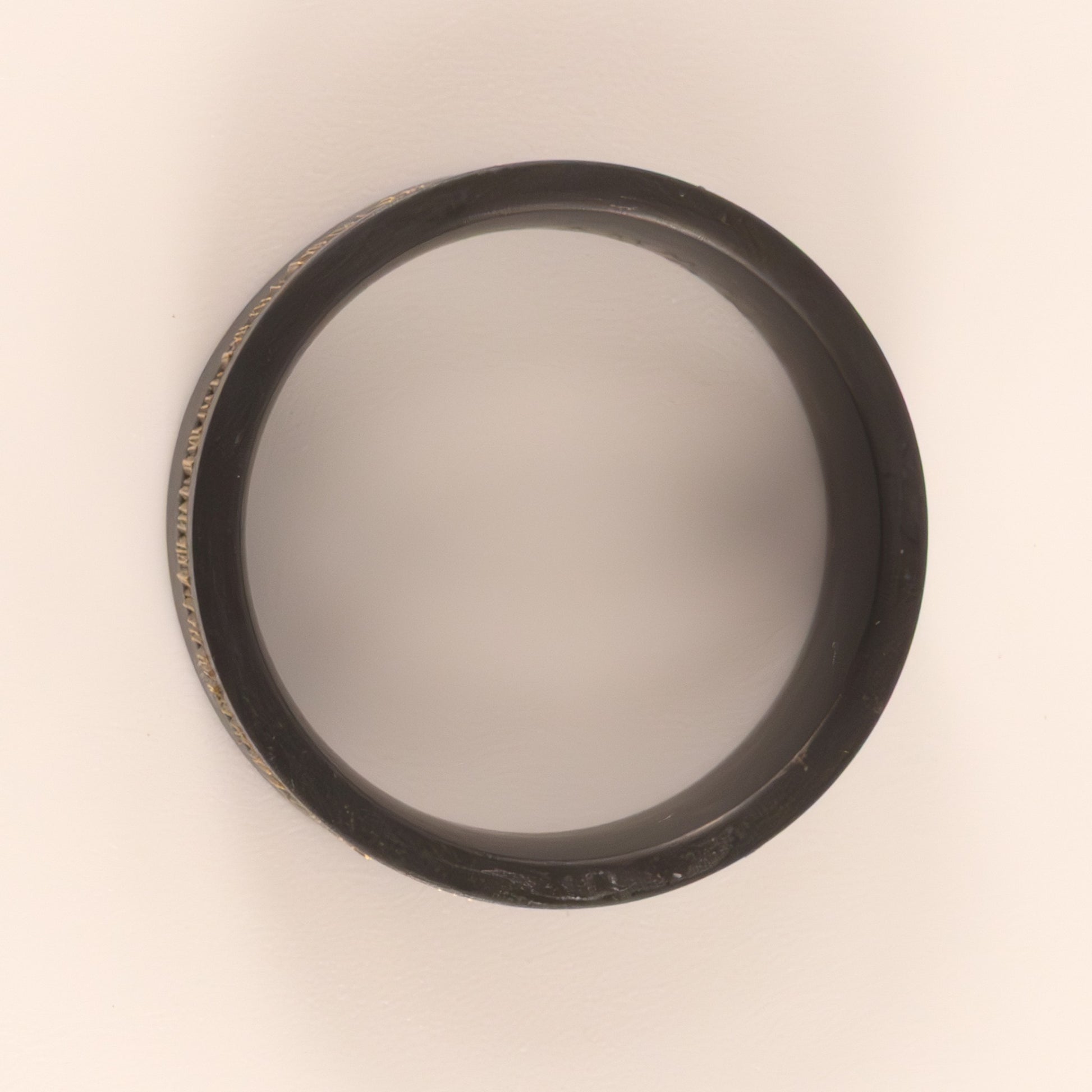 Tantalum & 14KYG Micro Bark Mens Ring