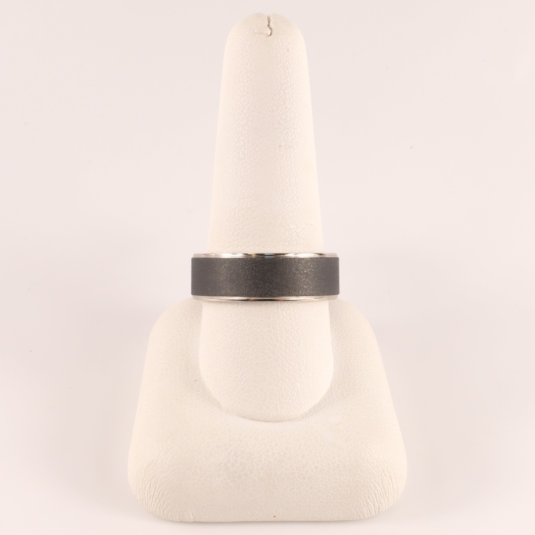 Tantalum & 14KWG Wire Brush Mens Ring