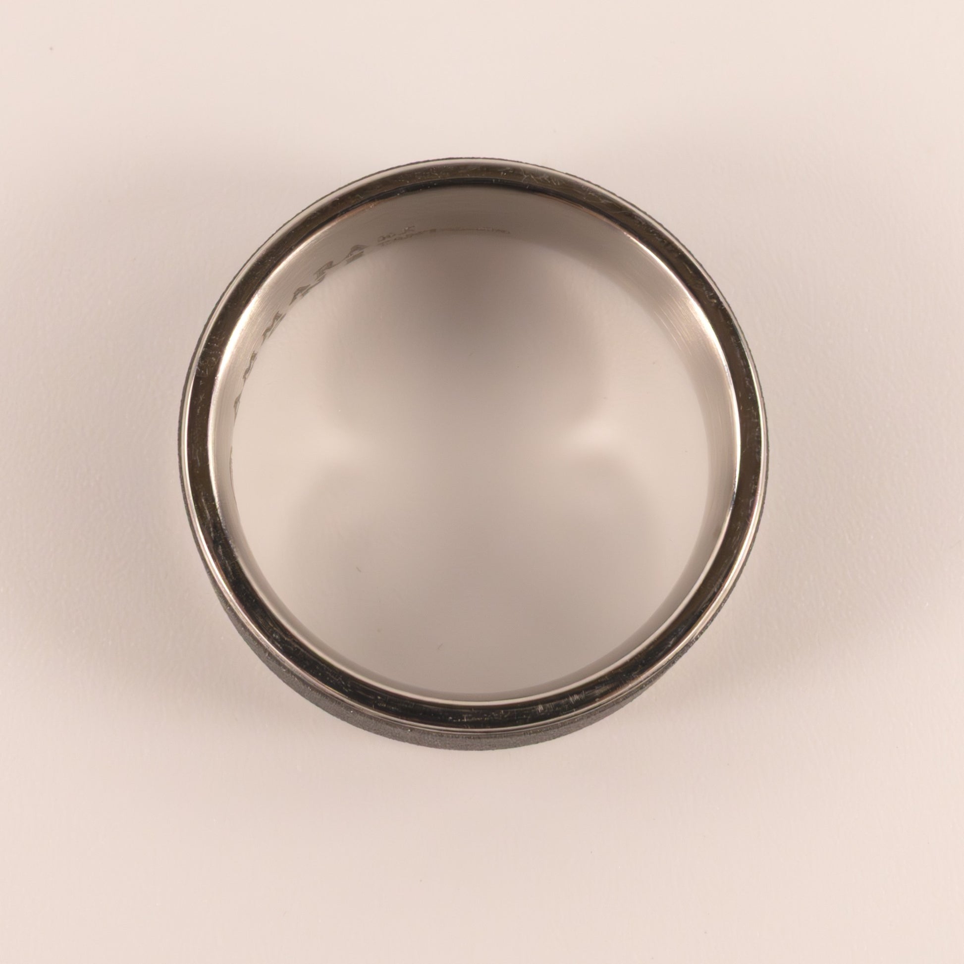 Tantalum & 14KWG Wire Brush Mens Ring