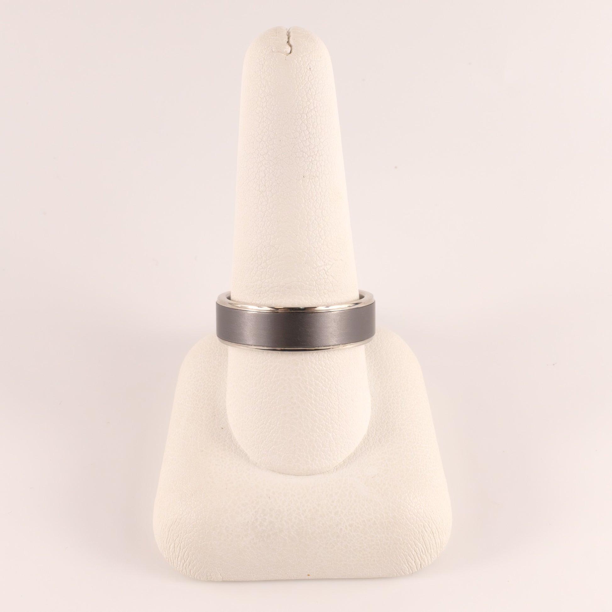 Tantalum & 14KWG Satin Center Mens Ring
