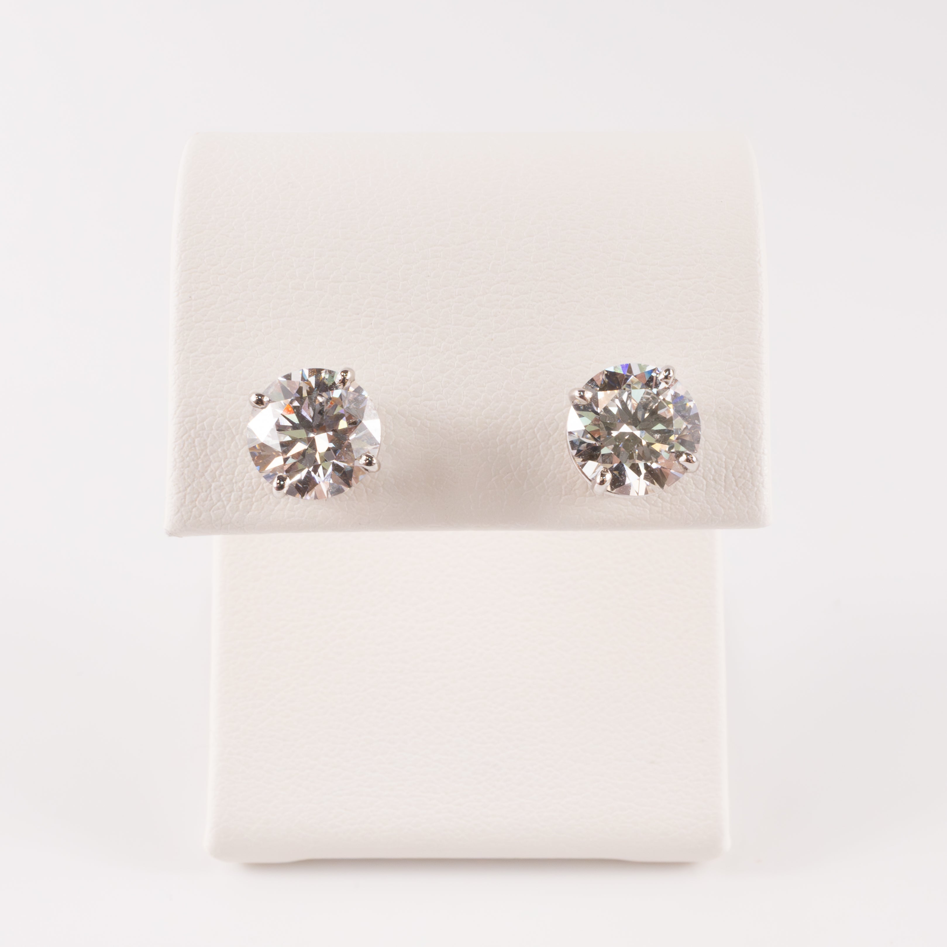 14KWG Lab Grown Diamond 4.04cttw Stud Earrings