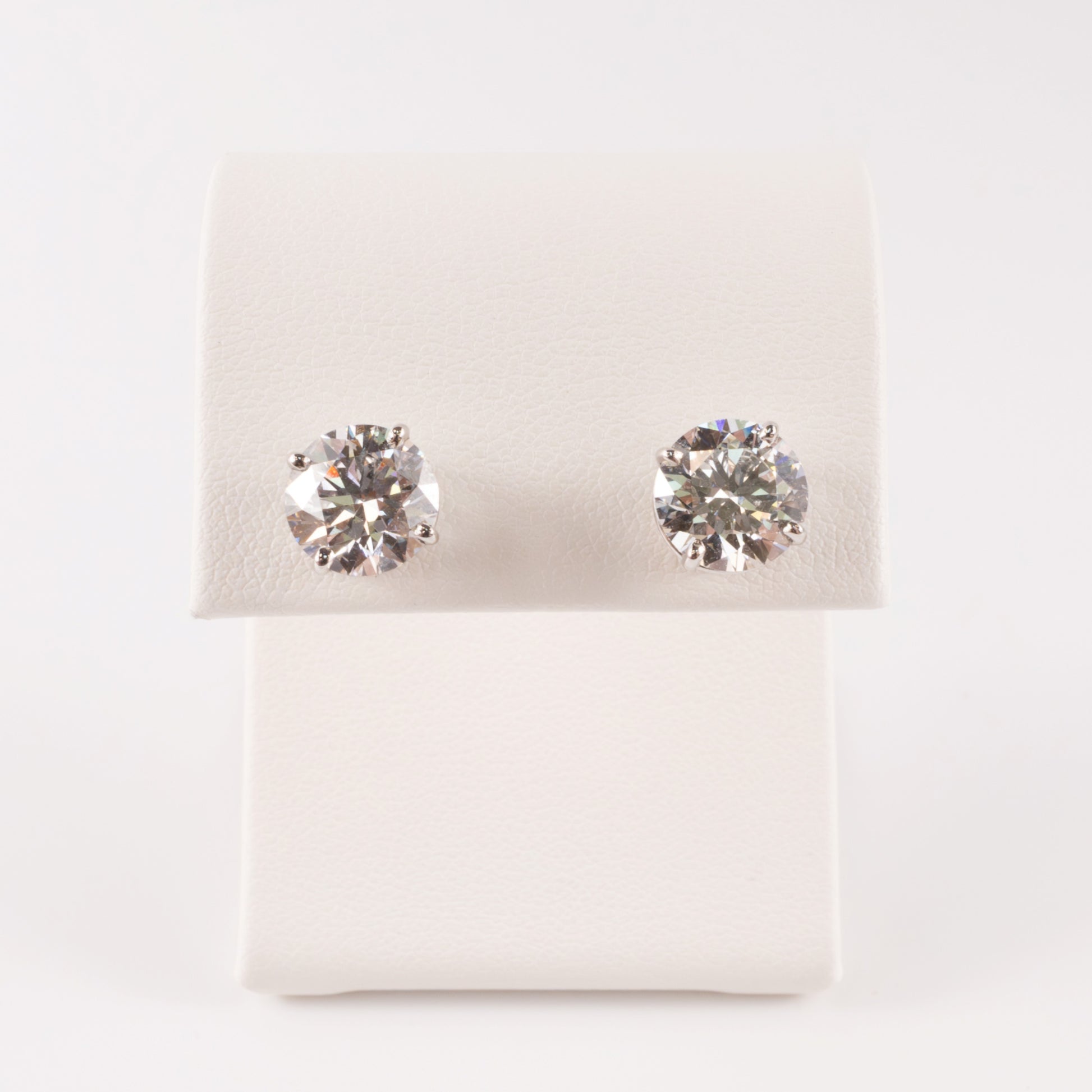 14KWG Lab Grown Diamond 4.04cttw Stud Earrings