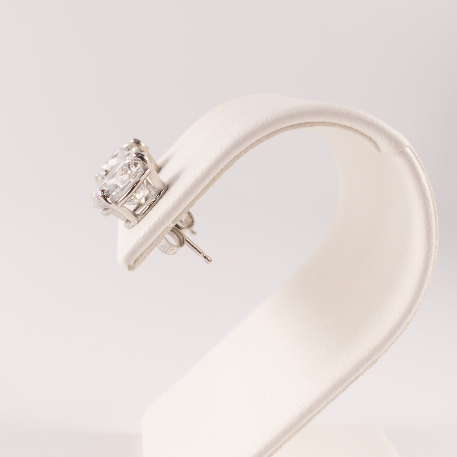 14KWG Lab Grown Diamond 4.04cttw Stud Earrings