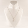14KWG Lab Grown Diamond 0.75cttw Graduated 3-Stone Necklace
