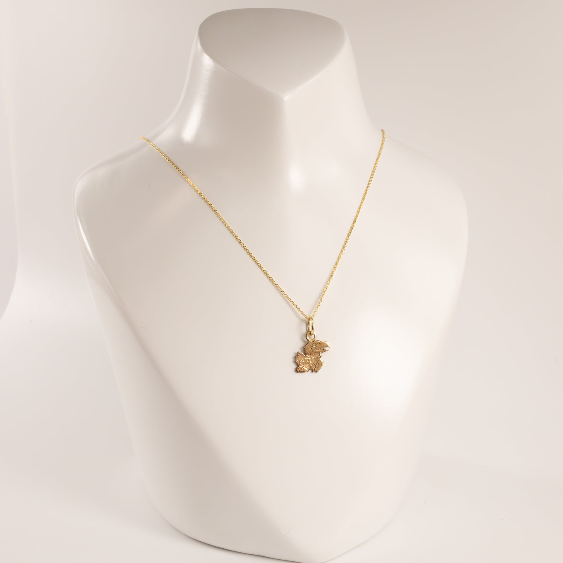 10KYG KU Jayhawk Necklace