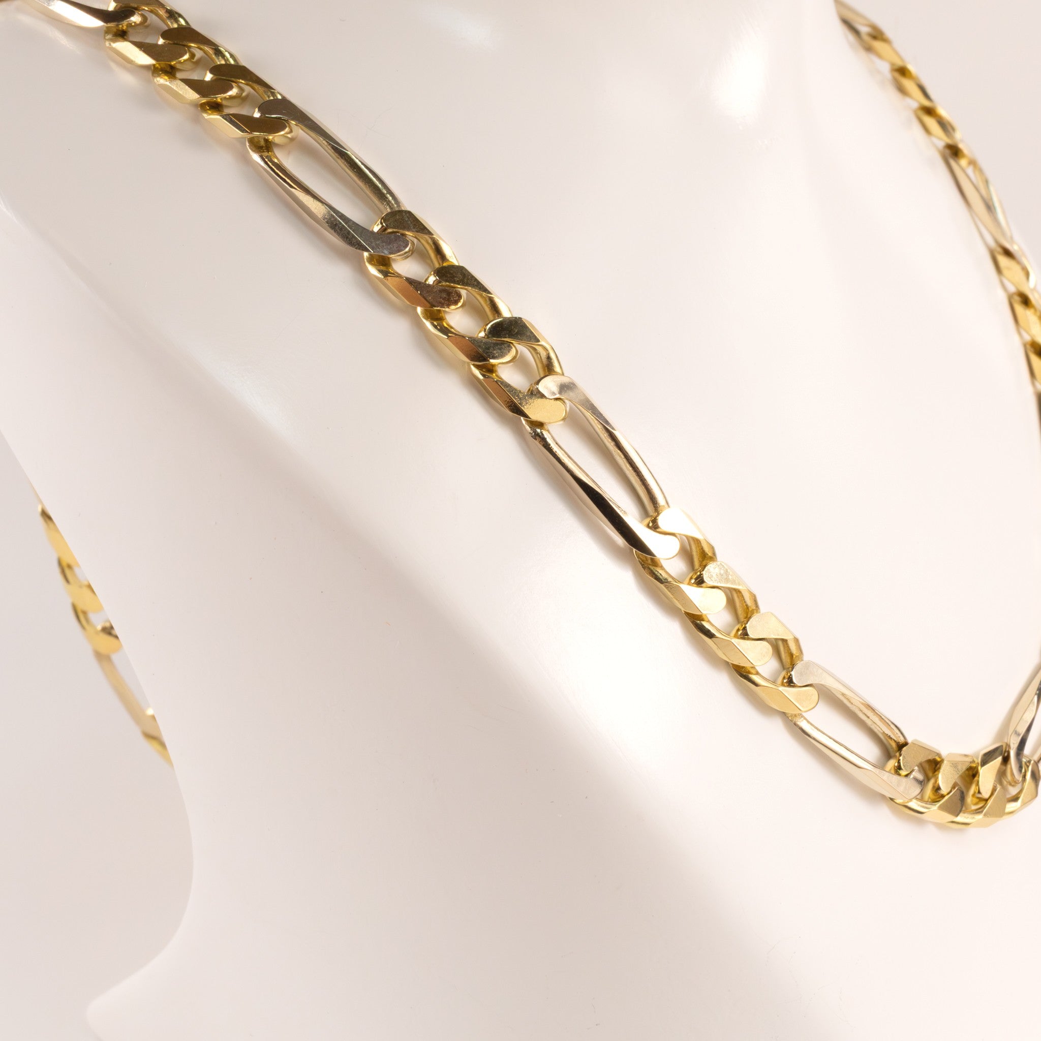 18K Two-Tone Figaro 6.6mm 20" Chain