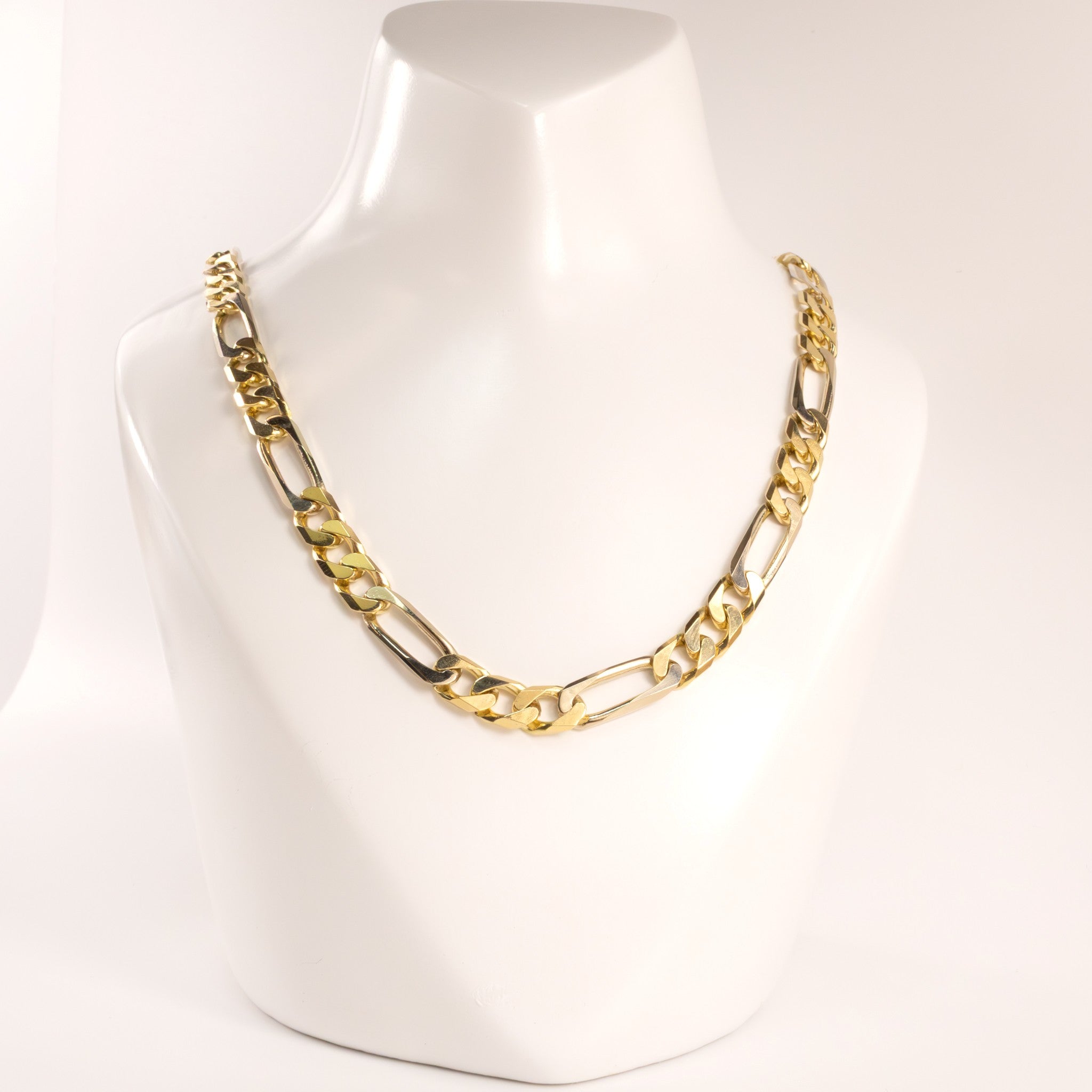 18K Two-Tone Figaro 6.6mm 20" Chain