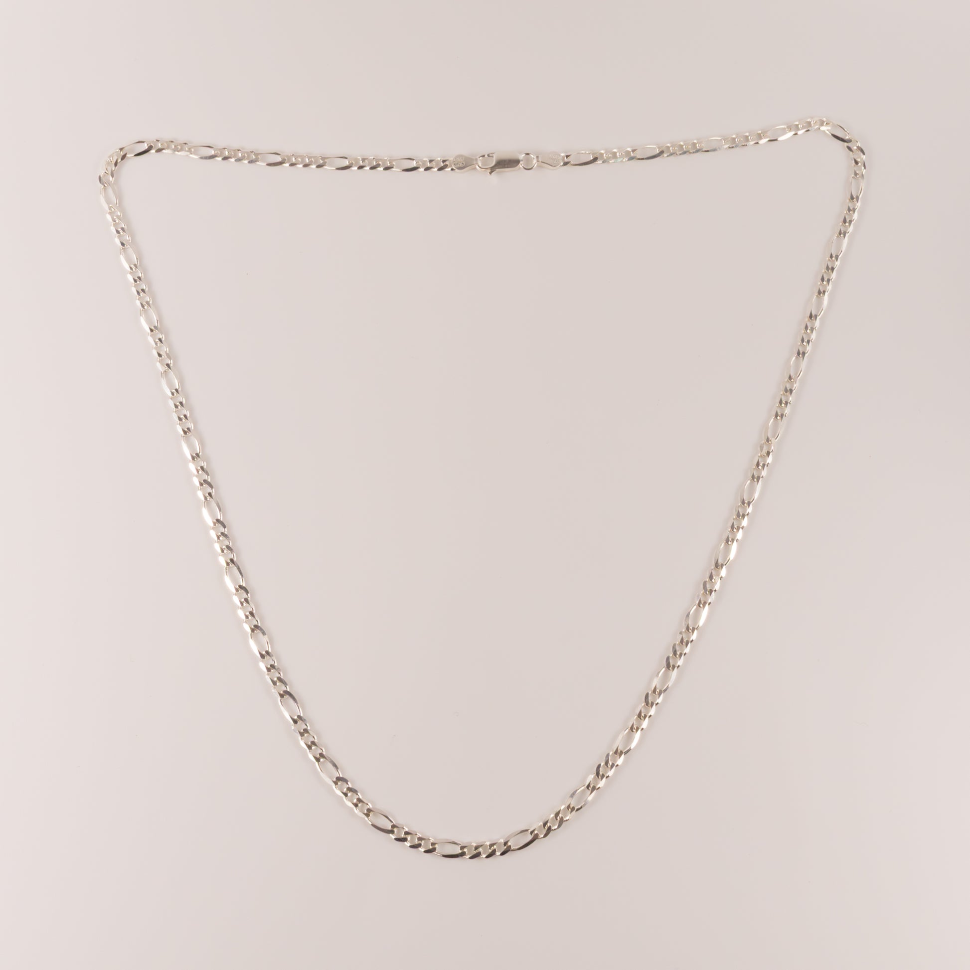 Sterling Silver Figaro 3.5mm 22" Chain