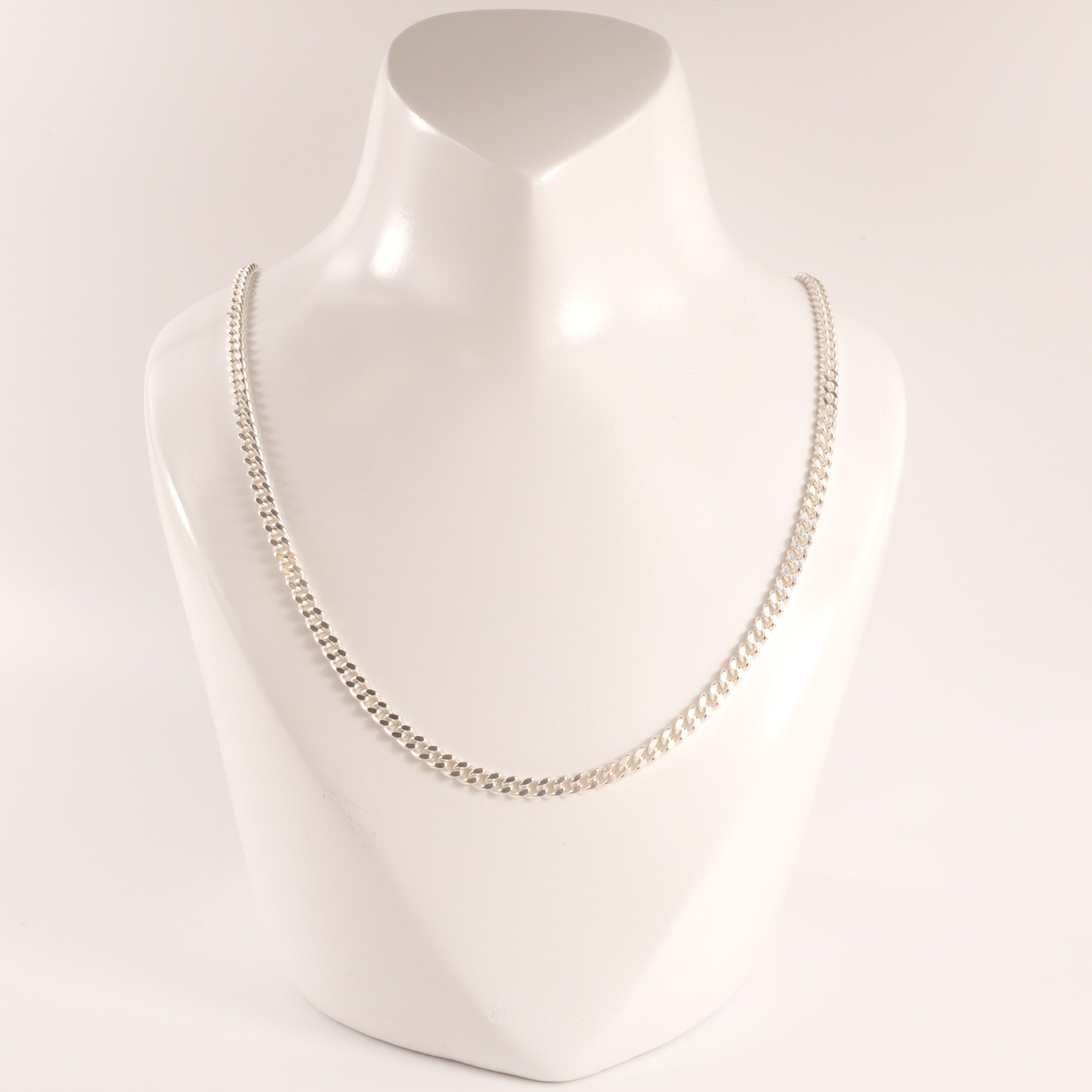 Sterling Silver Curb 3.4mm 20" Chain