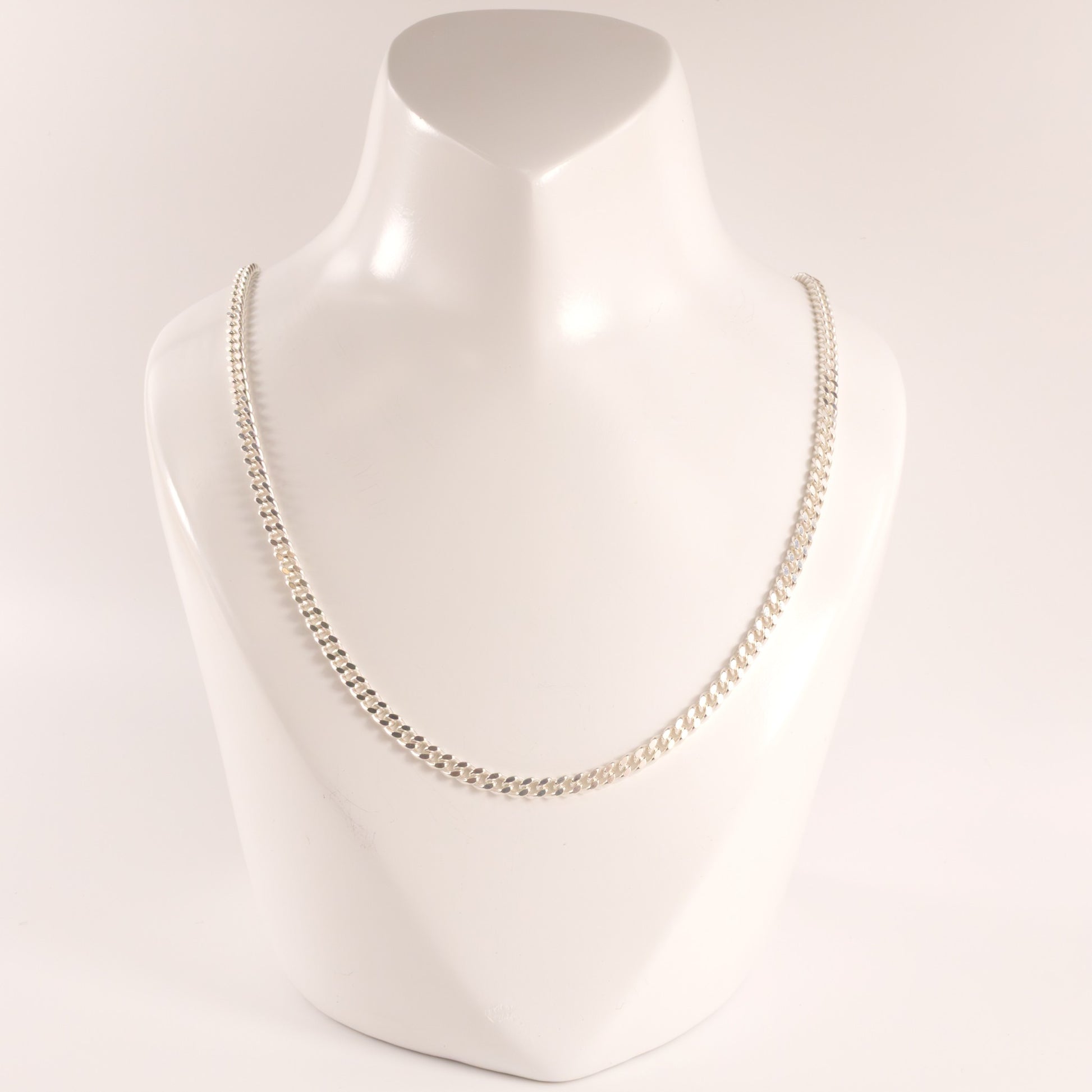 Sterling Silver Curb 3.4mm 20" Chain